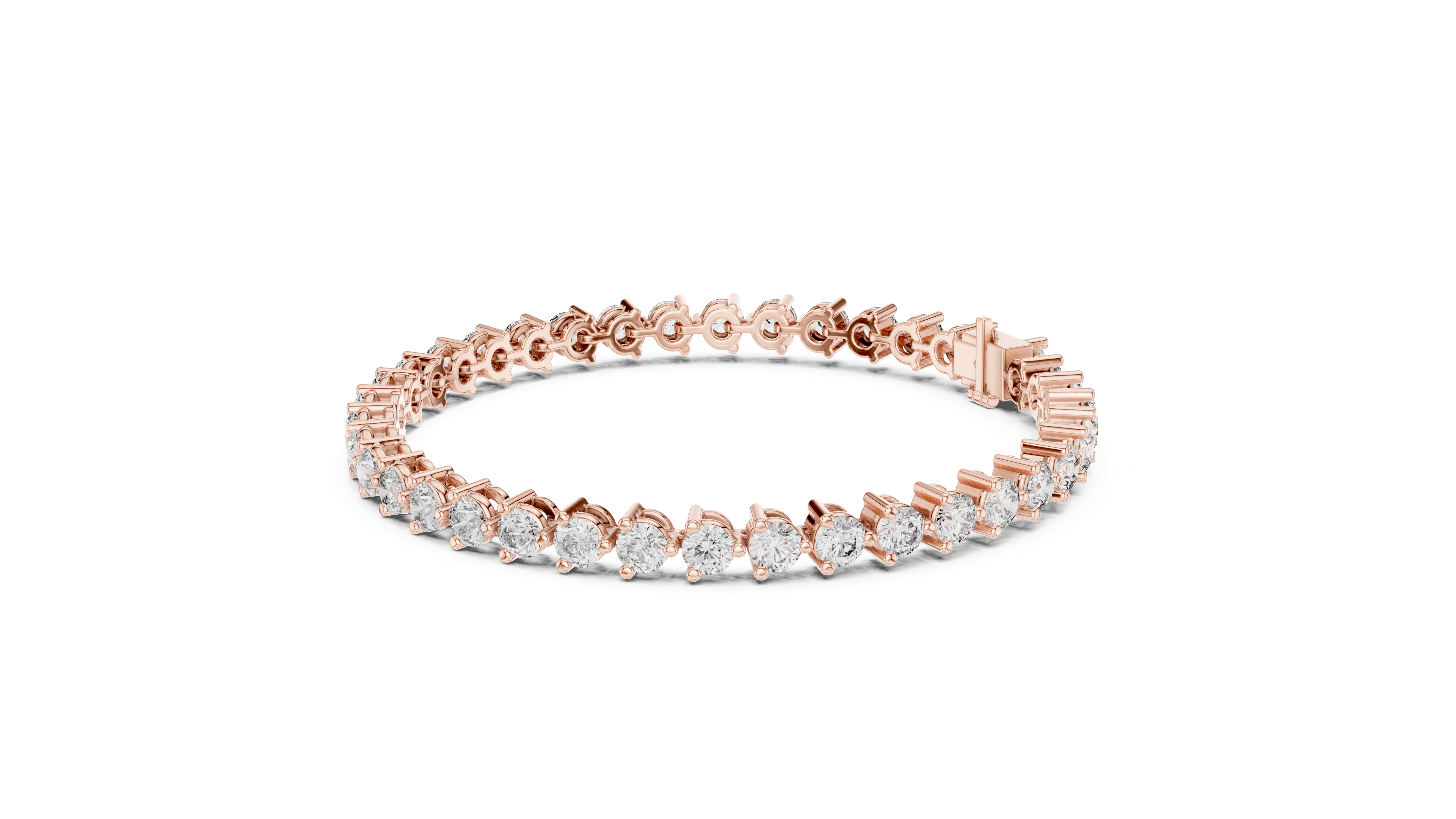Featuring a Continuous Row of Round Brilliant Diamonds
