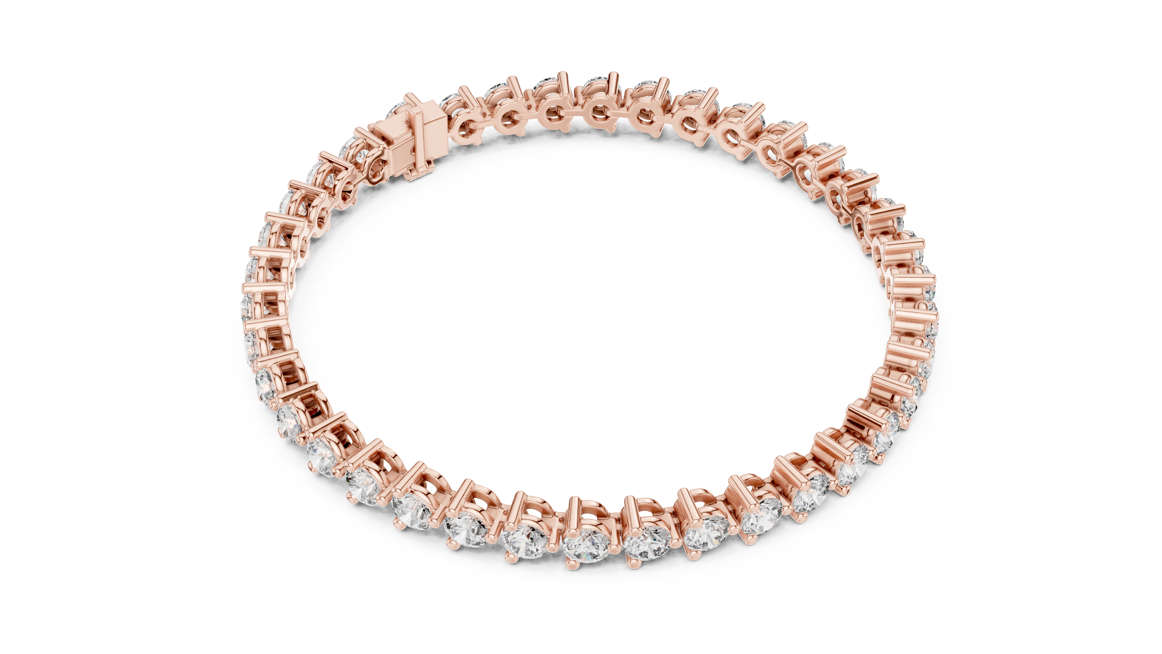 Featuring a Continuous Row of Round Brilliant Diamonds