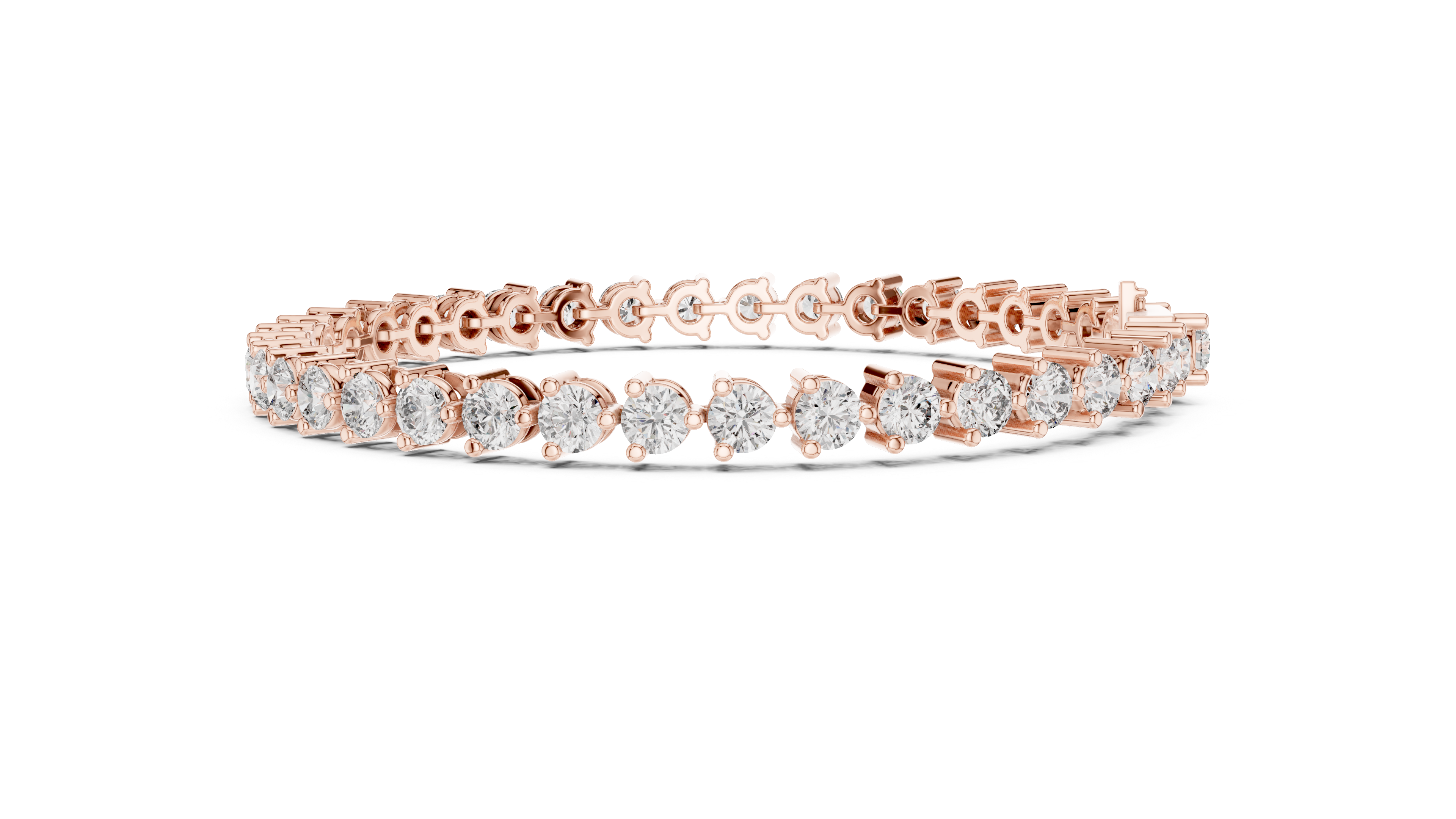 Featuring a Continuous Row of Round Brilliant Diamonds
