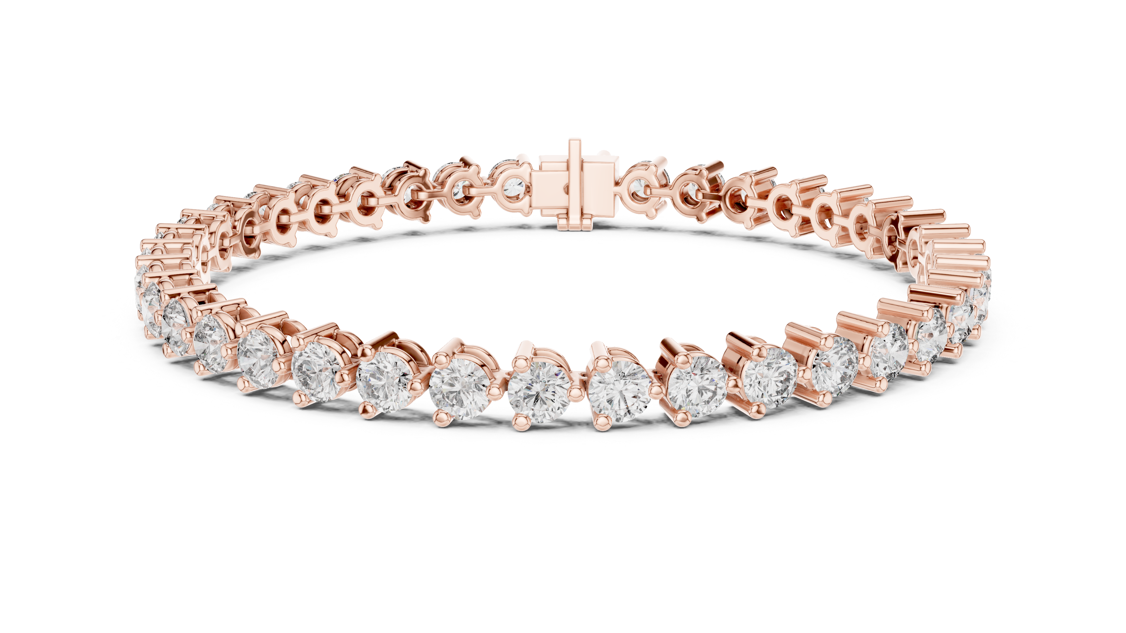 Featuring a Continuous Row of Round Brilliant Diamonds