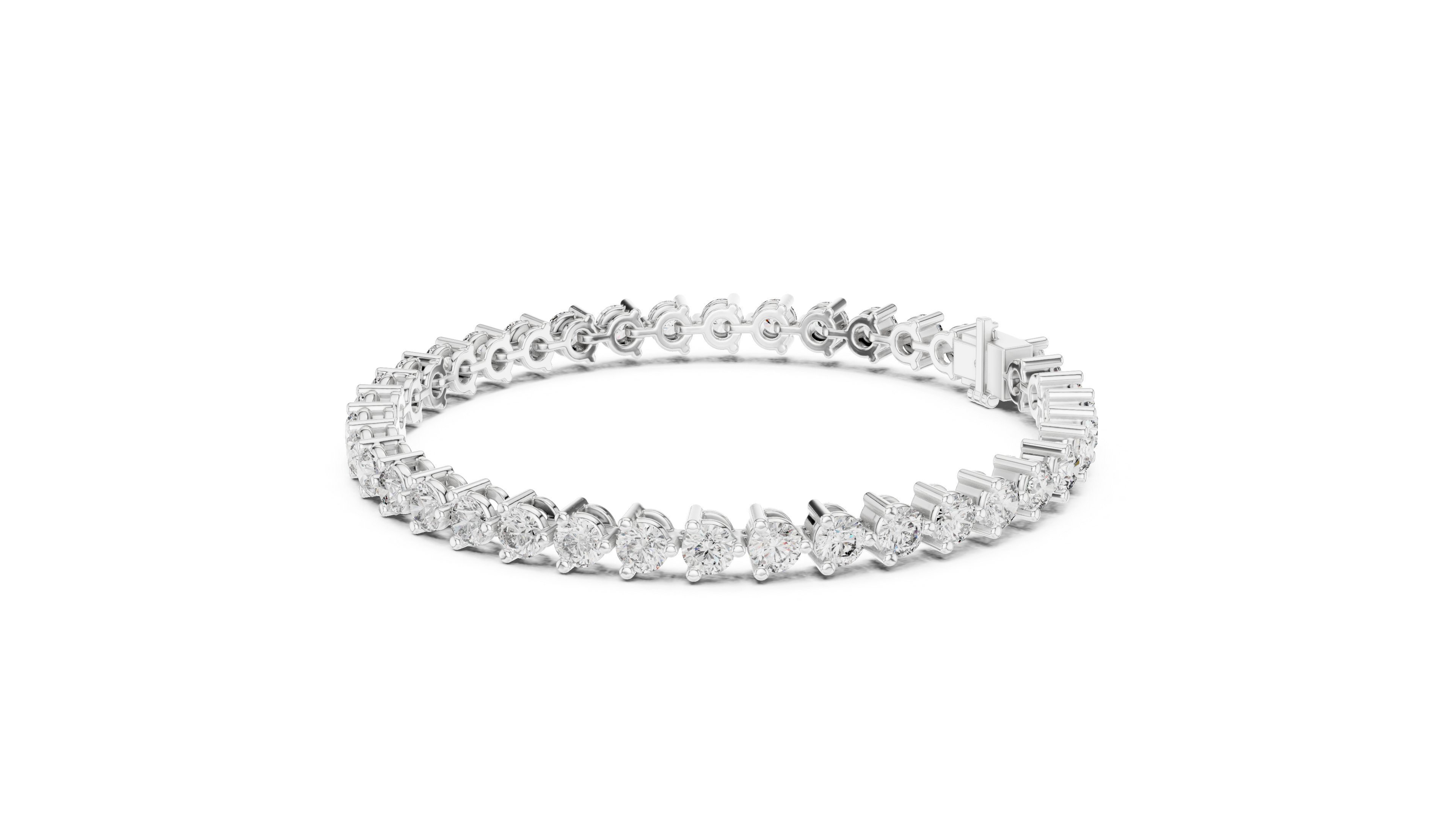 Featuring a Continuous Row of Round Brilliant Diamonds