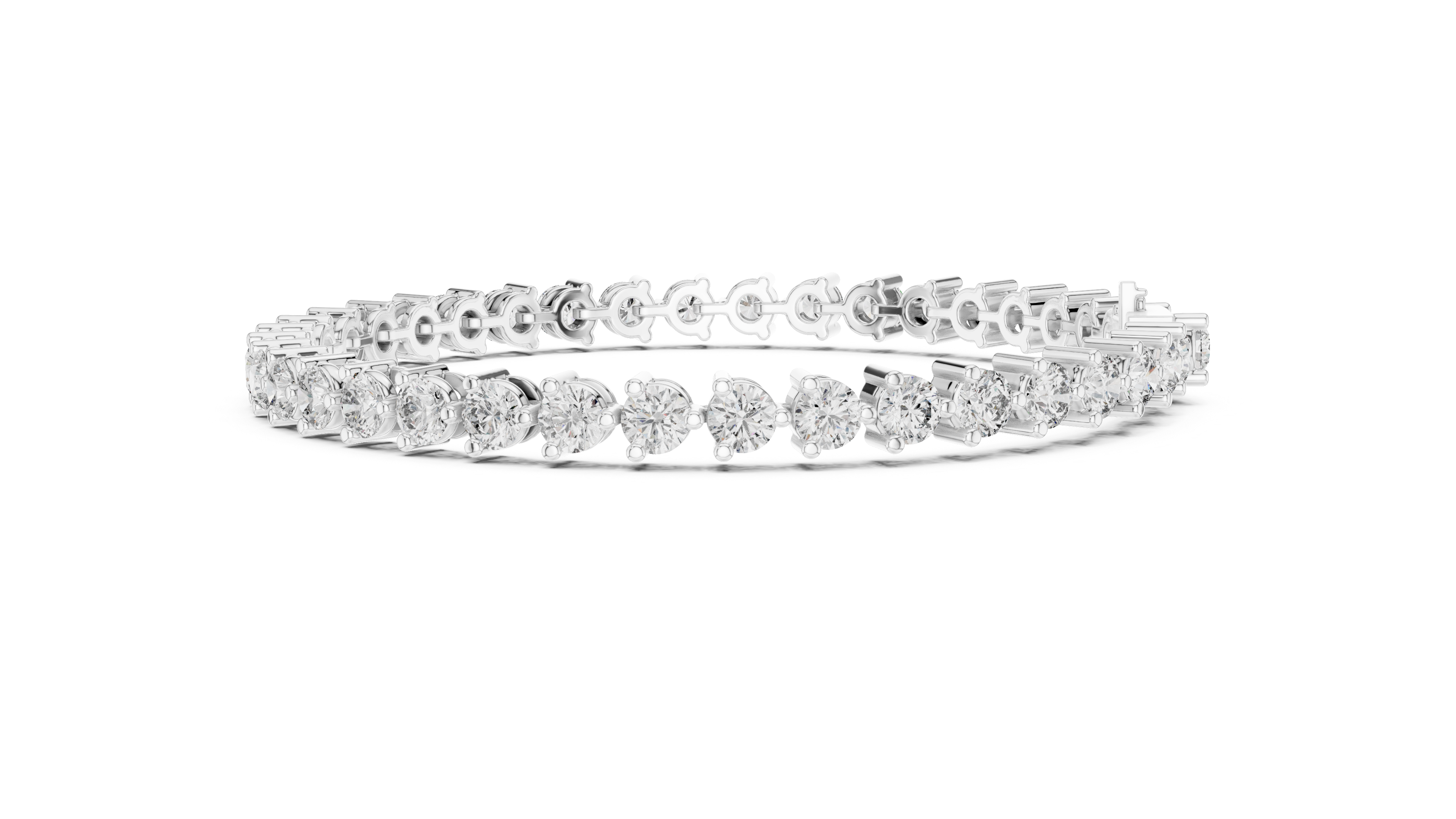 Featuring a Continuous Row of Round Brilliant Diamonds