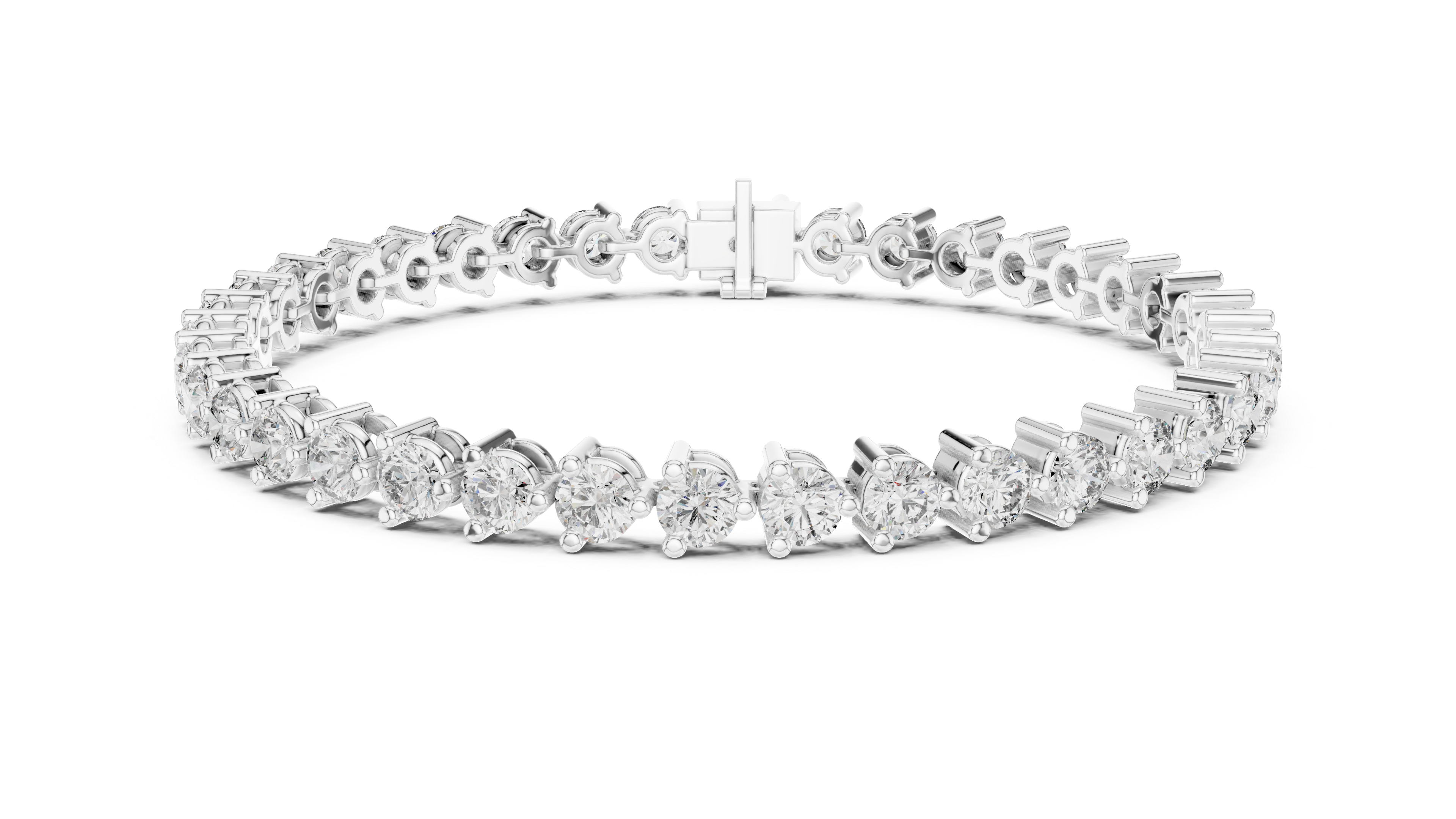 Featuring a Continuous Row of Round Brilliant Diamonds