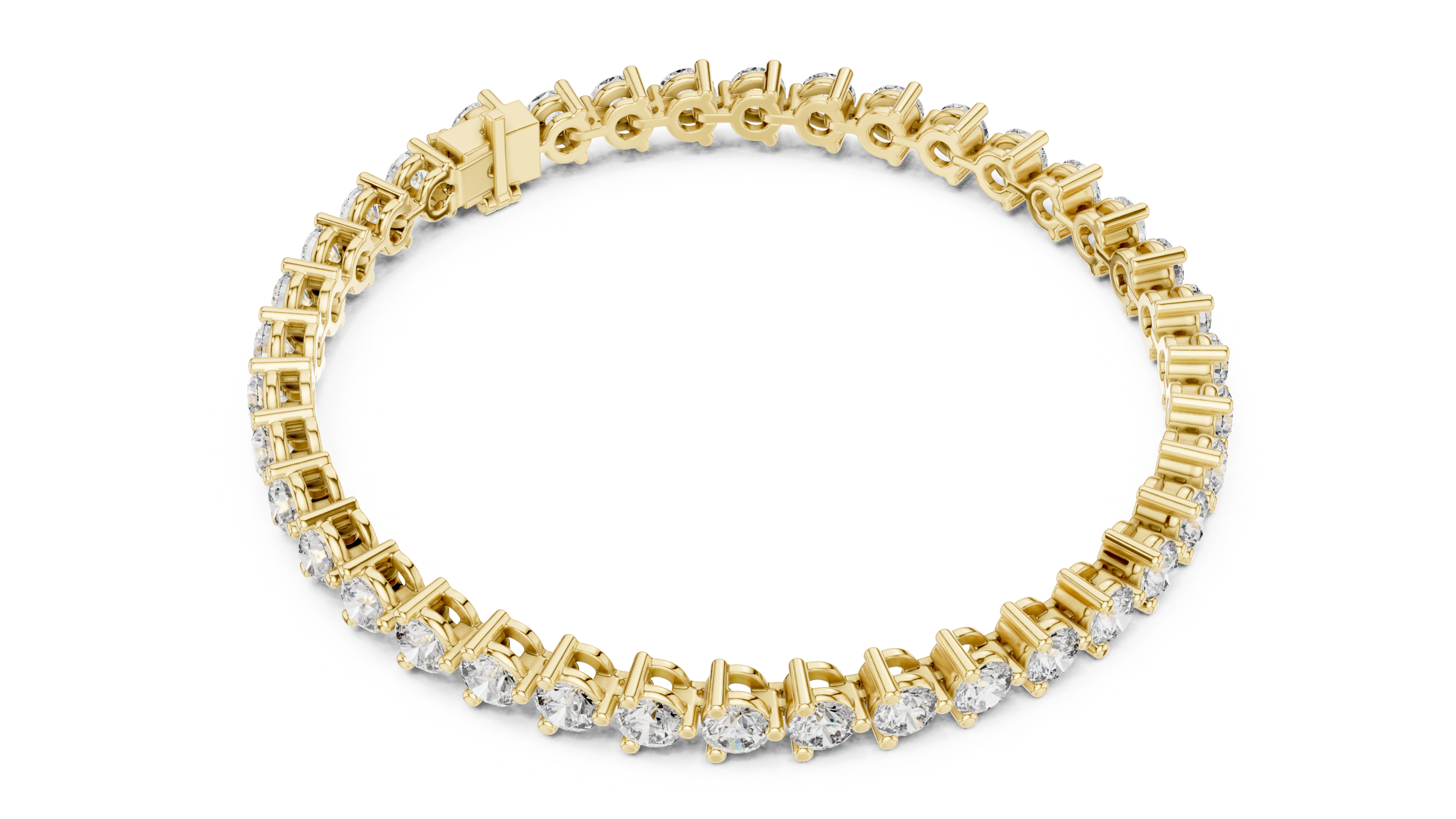 Featuring a Continuous Row of Round Brilliant Diamonds