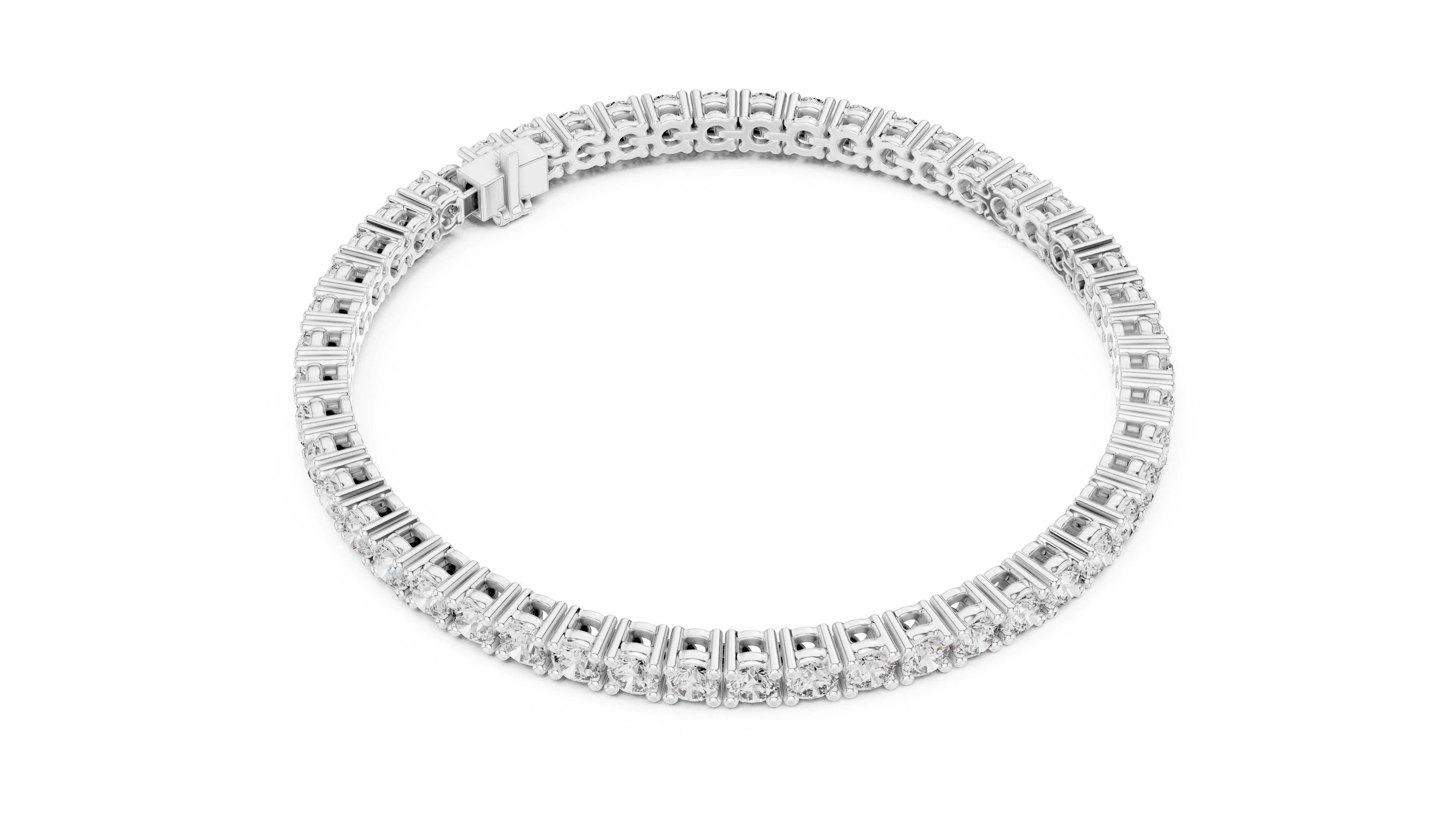 Round Brilliant Diamond Tennis Bracelet