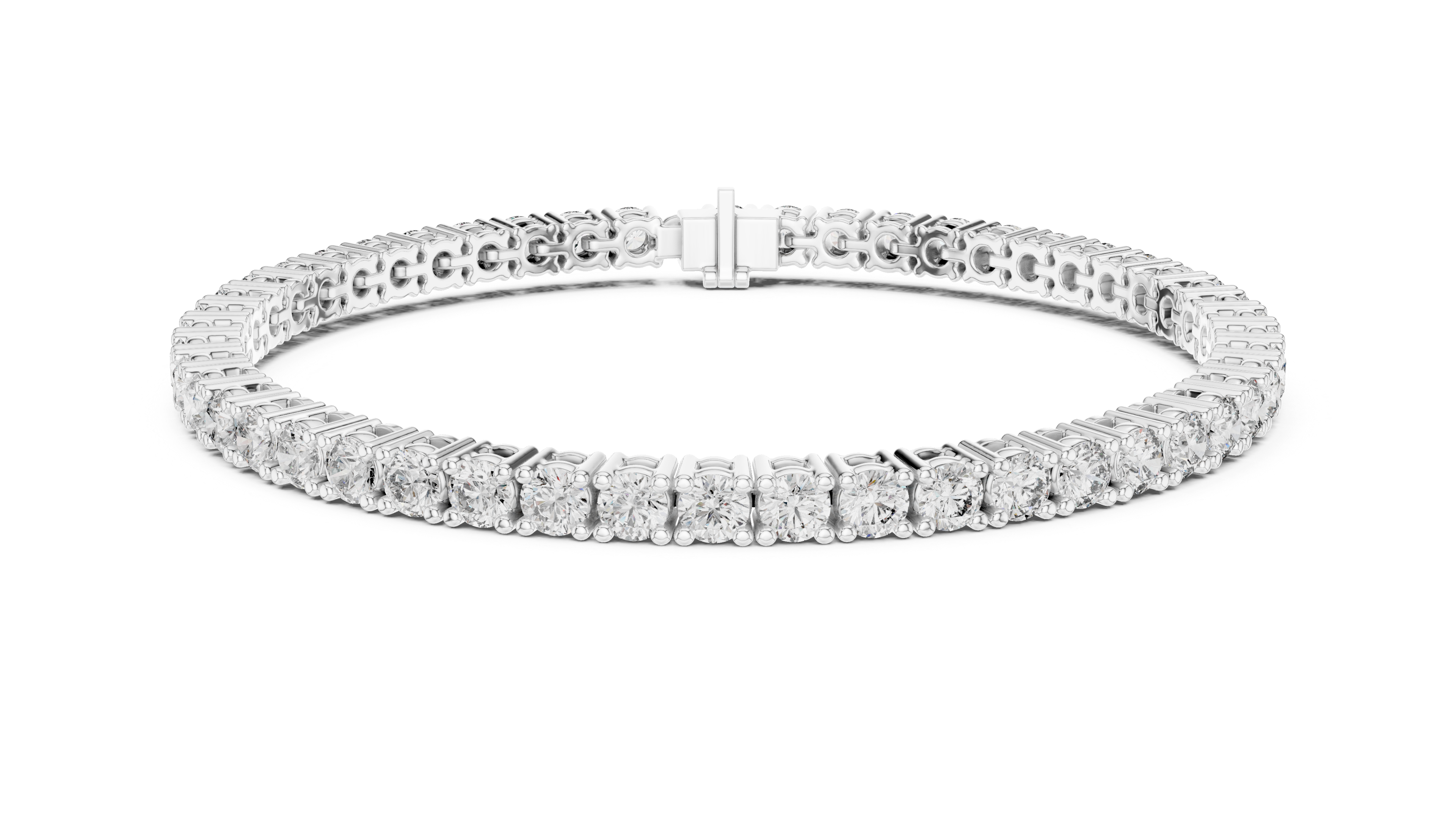 Round Brilliant Diamond Tennis Bracelet