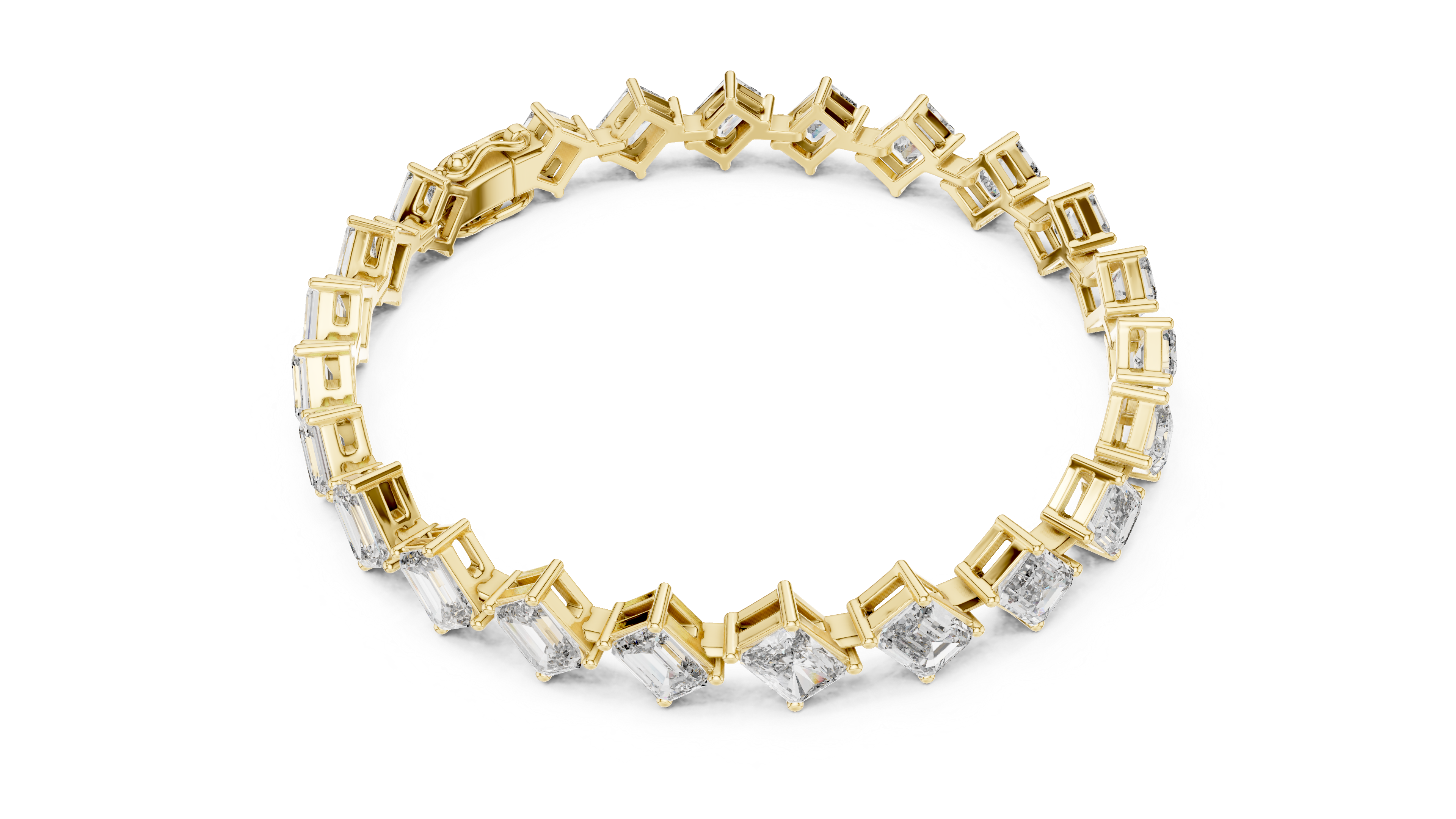 Elegant Square Diamond Bracelet