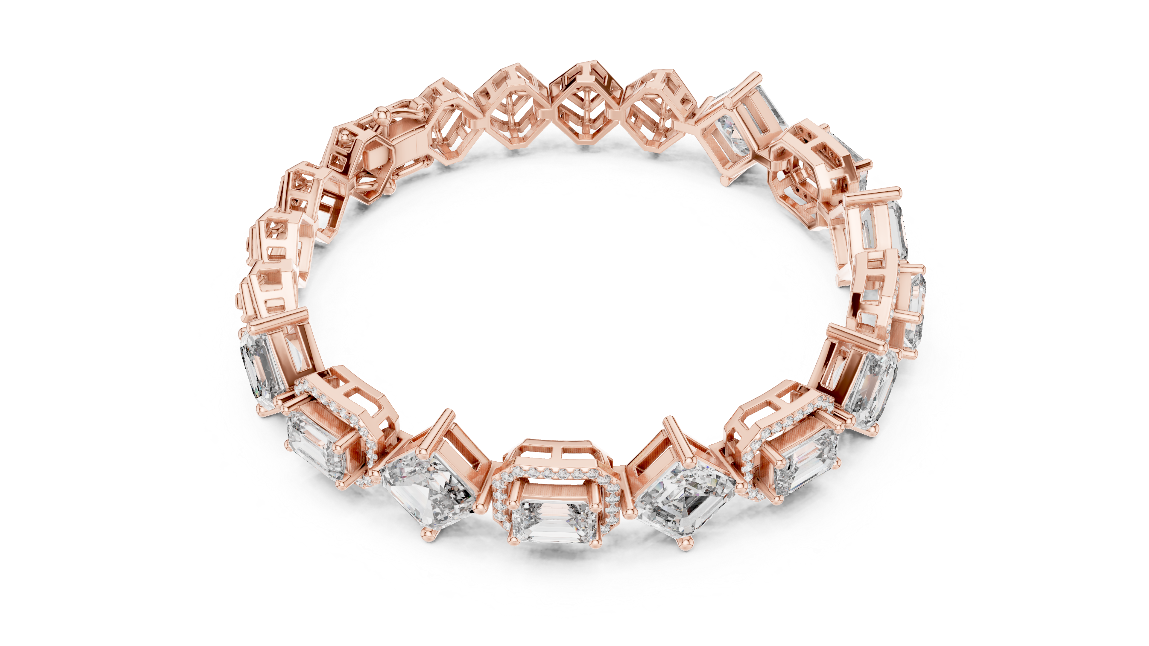 Geometric Elegance Diamond Bracelet