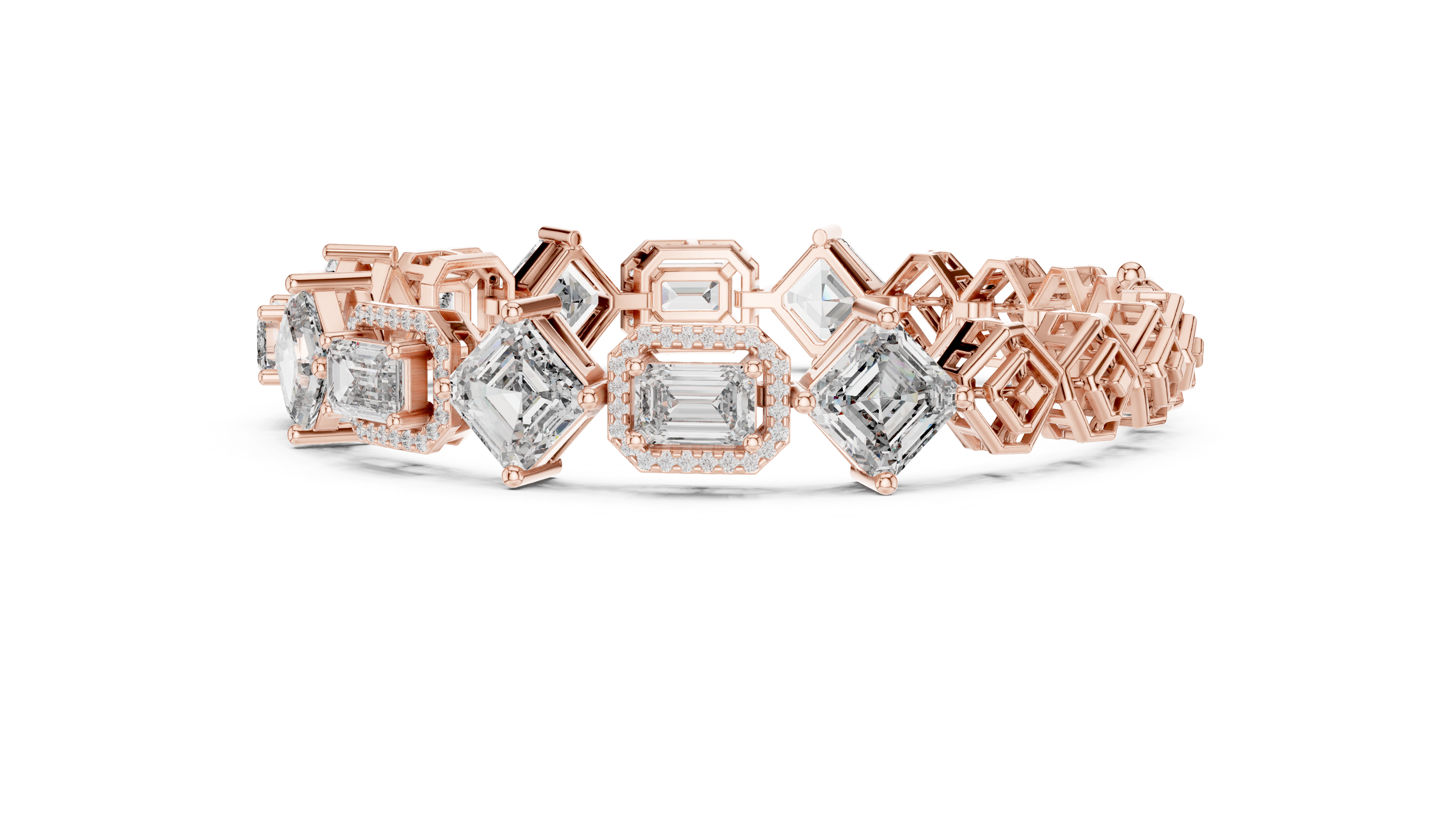 Geometric Elegance Diamond Bracelet
