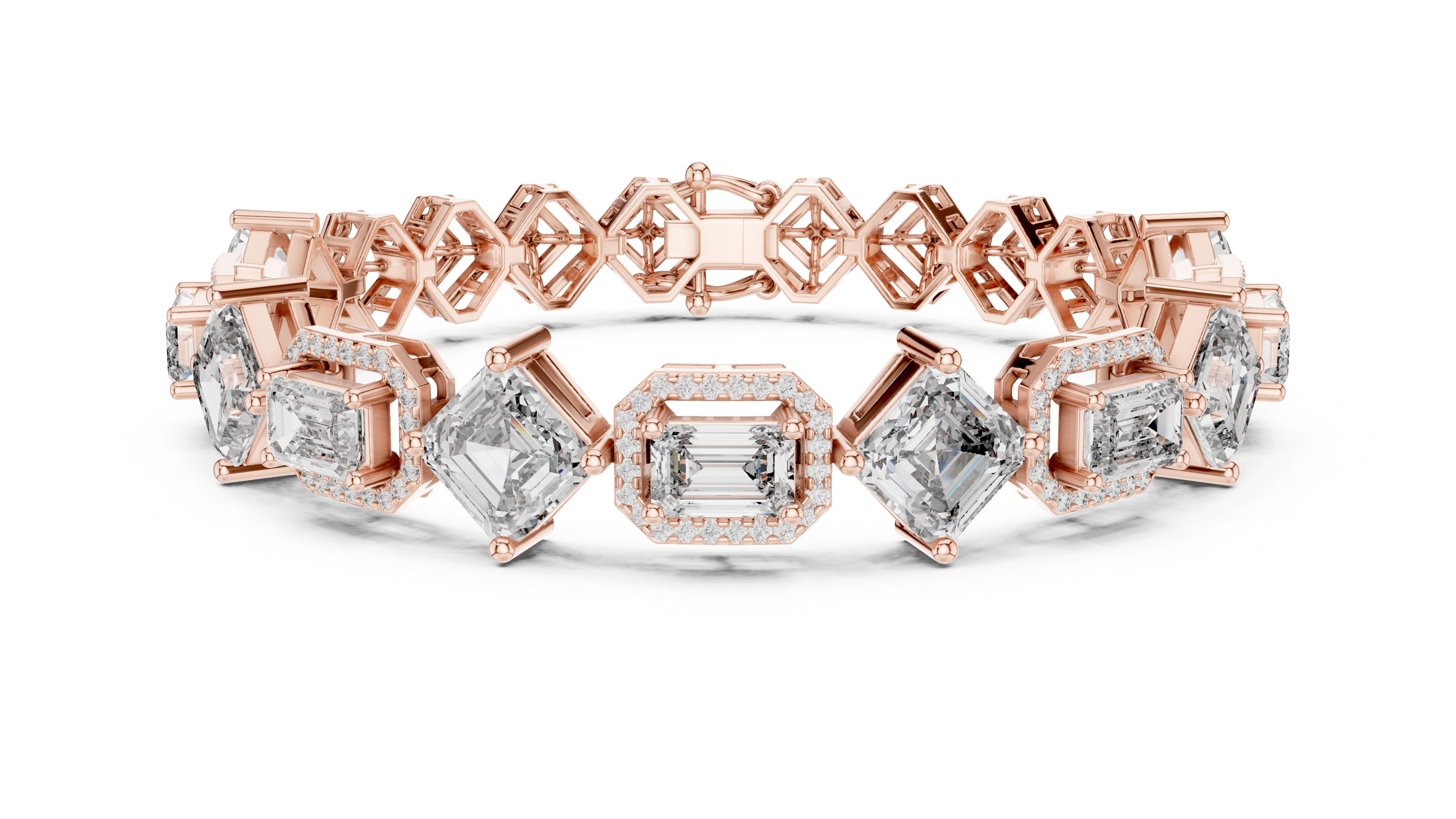 Geometric Elegance Diamond Bracelet