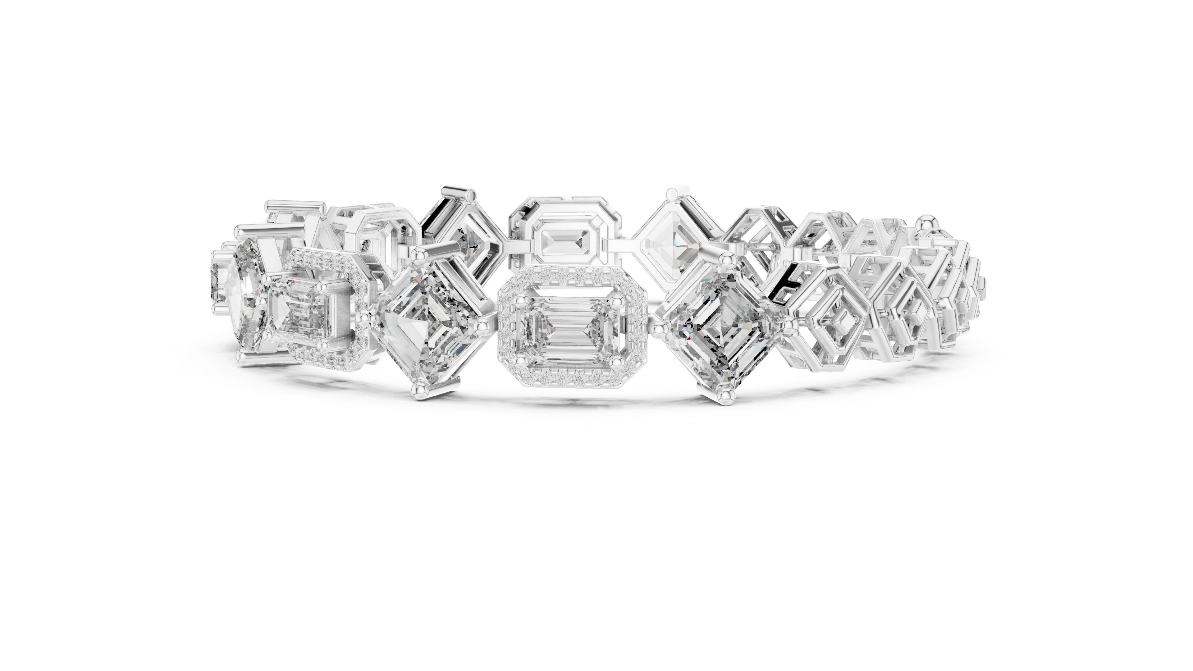 Geometric Elegance Diamond Bracelet