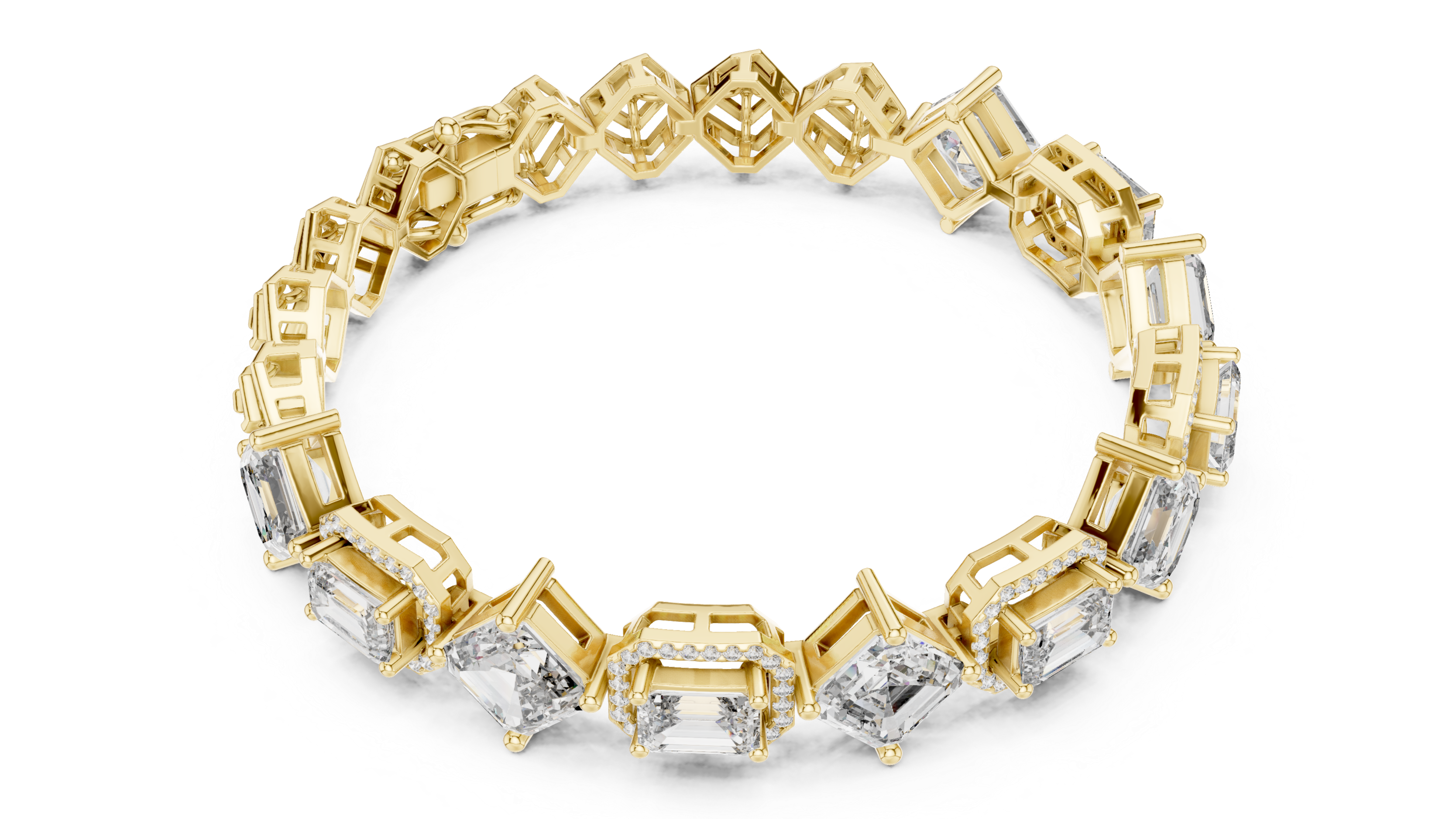 Geometric Elegance Diamond Bracelet