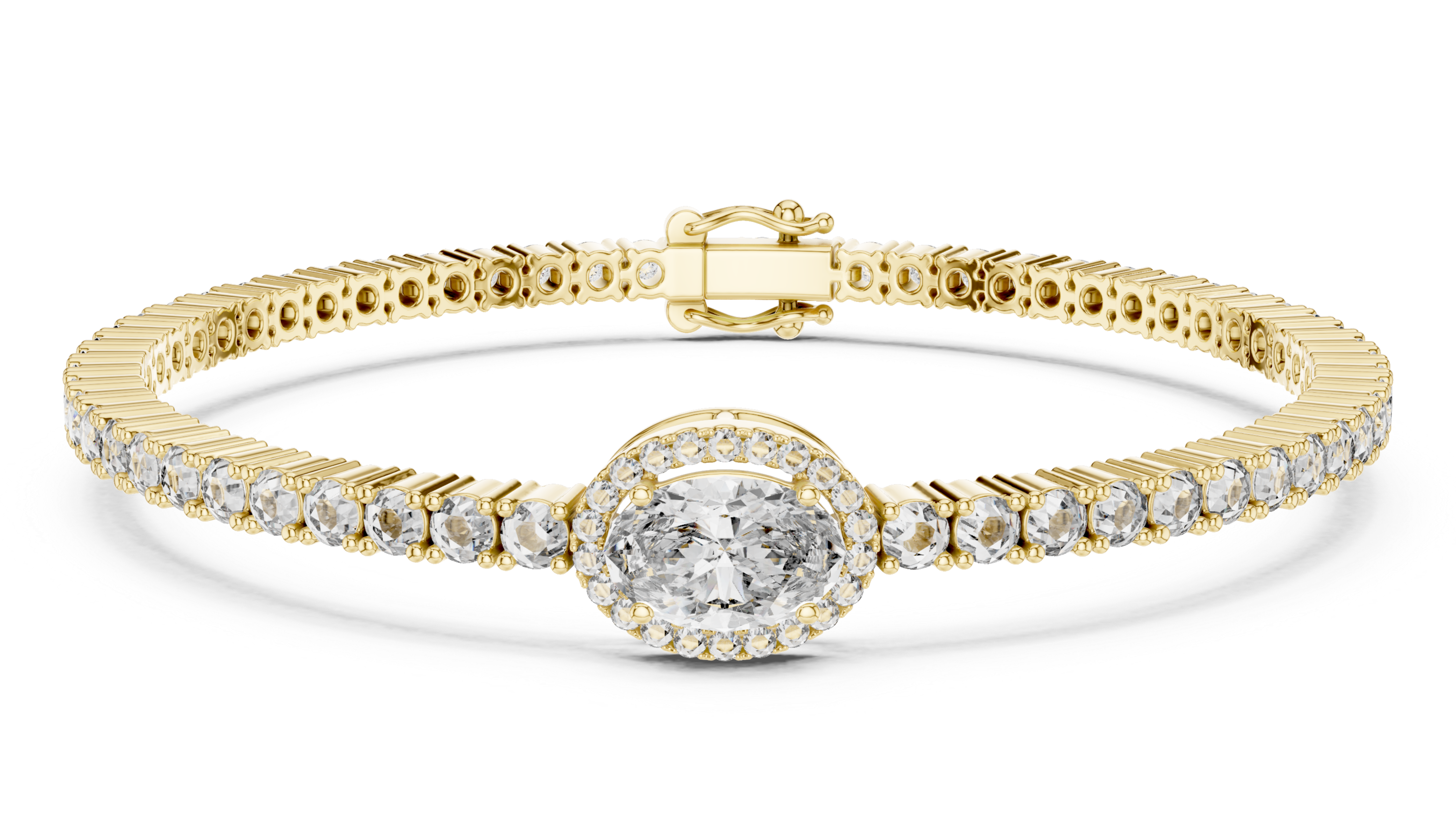 Elegant Rose Gold Diamond Tennis Bracelet