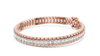 Classic Rose Gold Emerald-Cut Diamond Bracelet