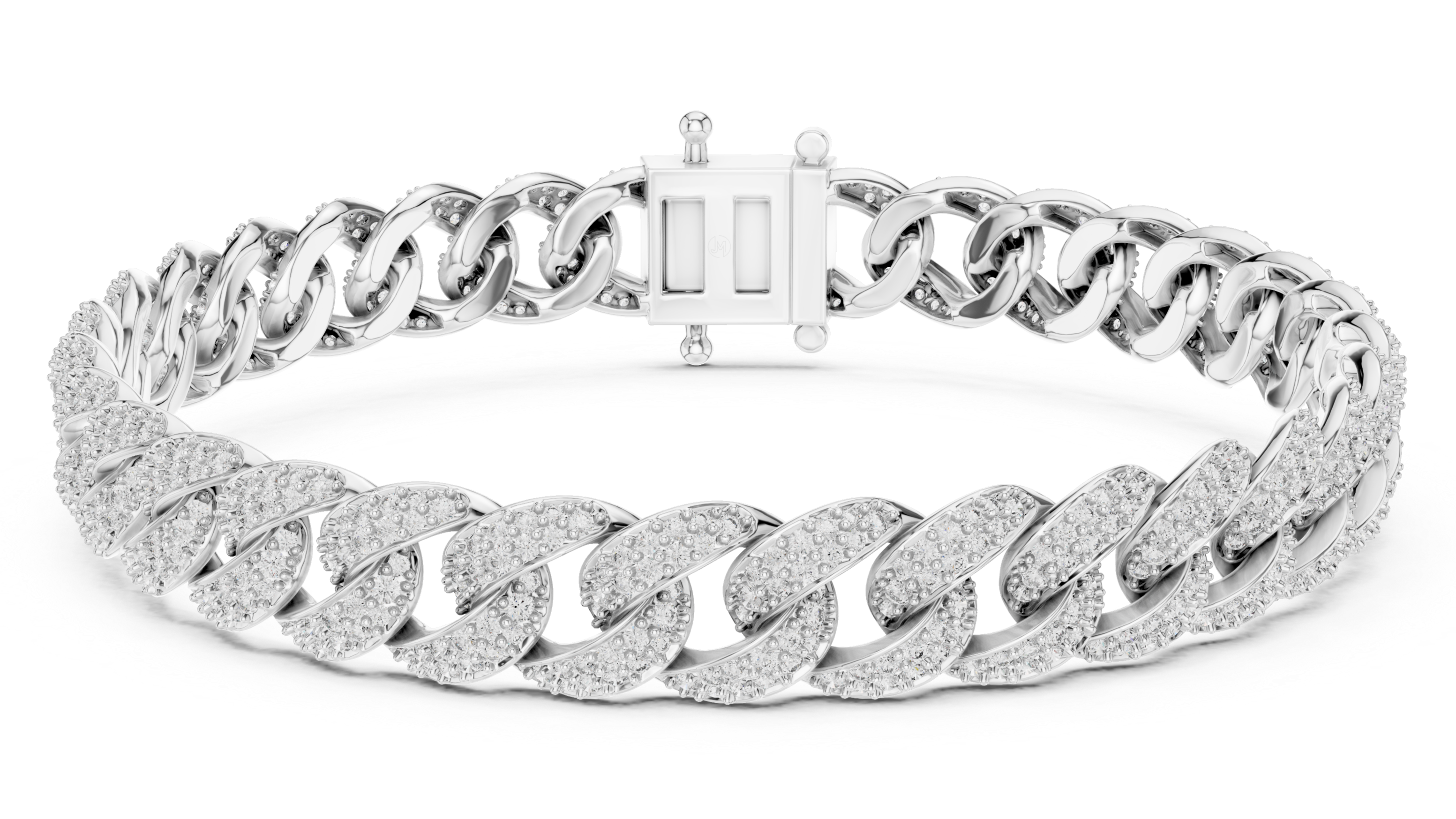 Gold and Diamond Cuban Link Bracelet