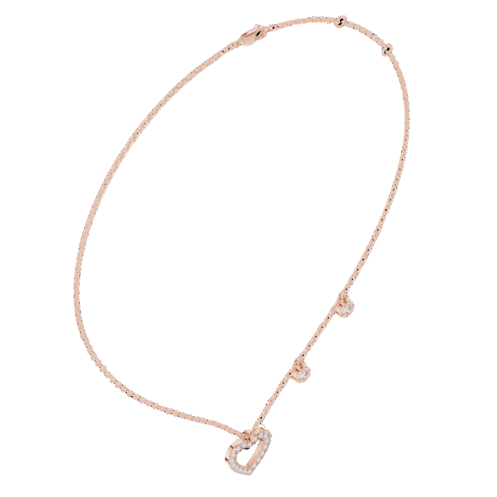 Dazzling Heartbeat Diamond Necklace