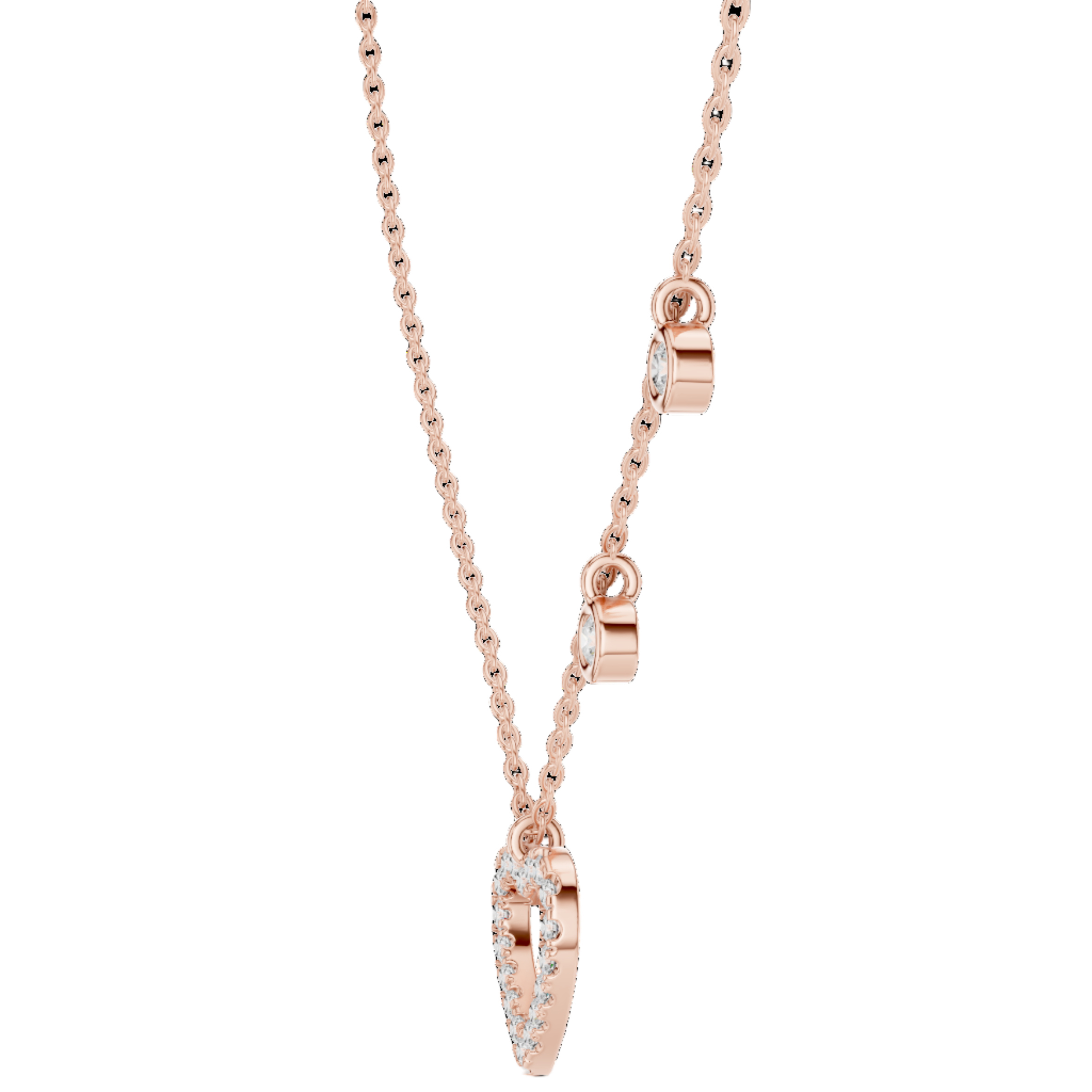 Dazzling Heartbeat Diamond Necklace
