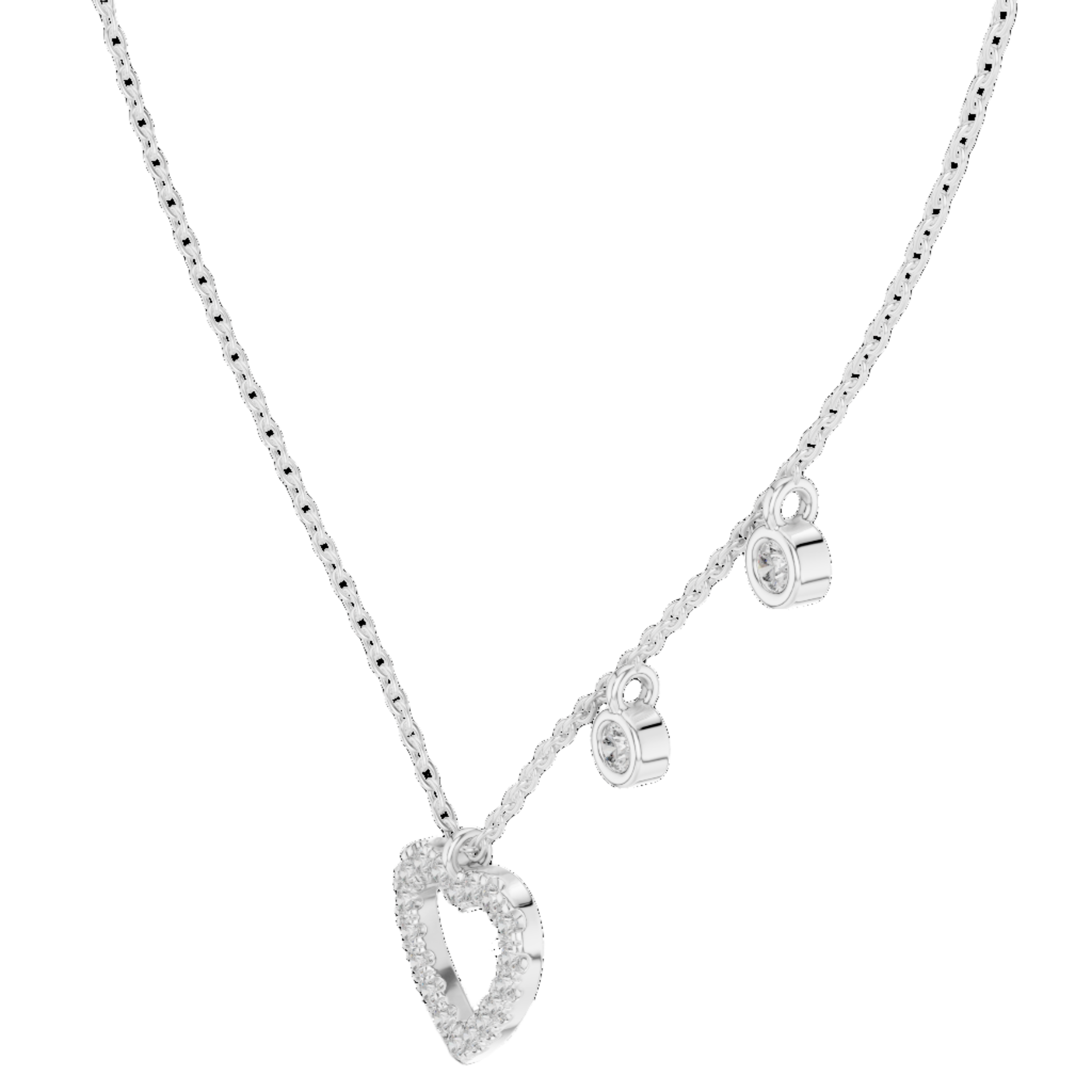 Dazzling Heartbeat Diamond Necklace