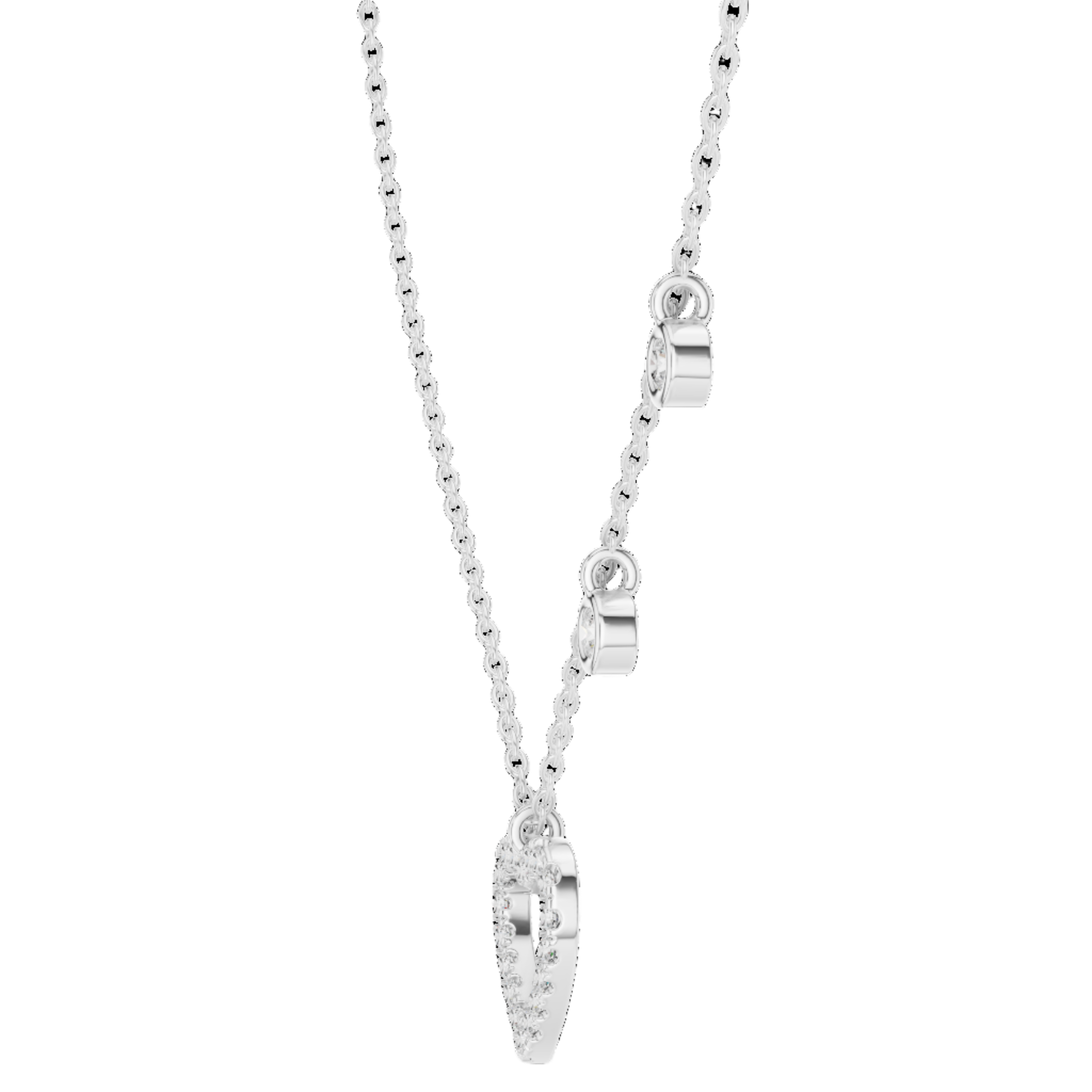 Dazzling Heartbeat Diamond Necklace