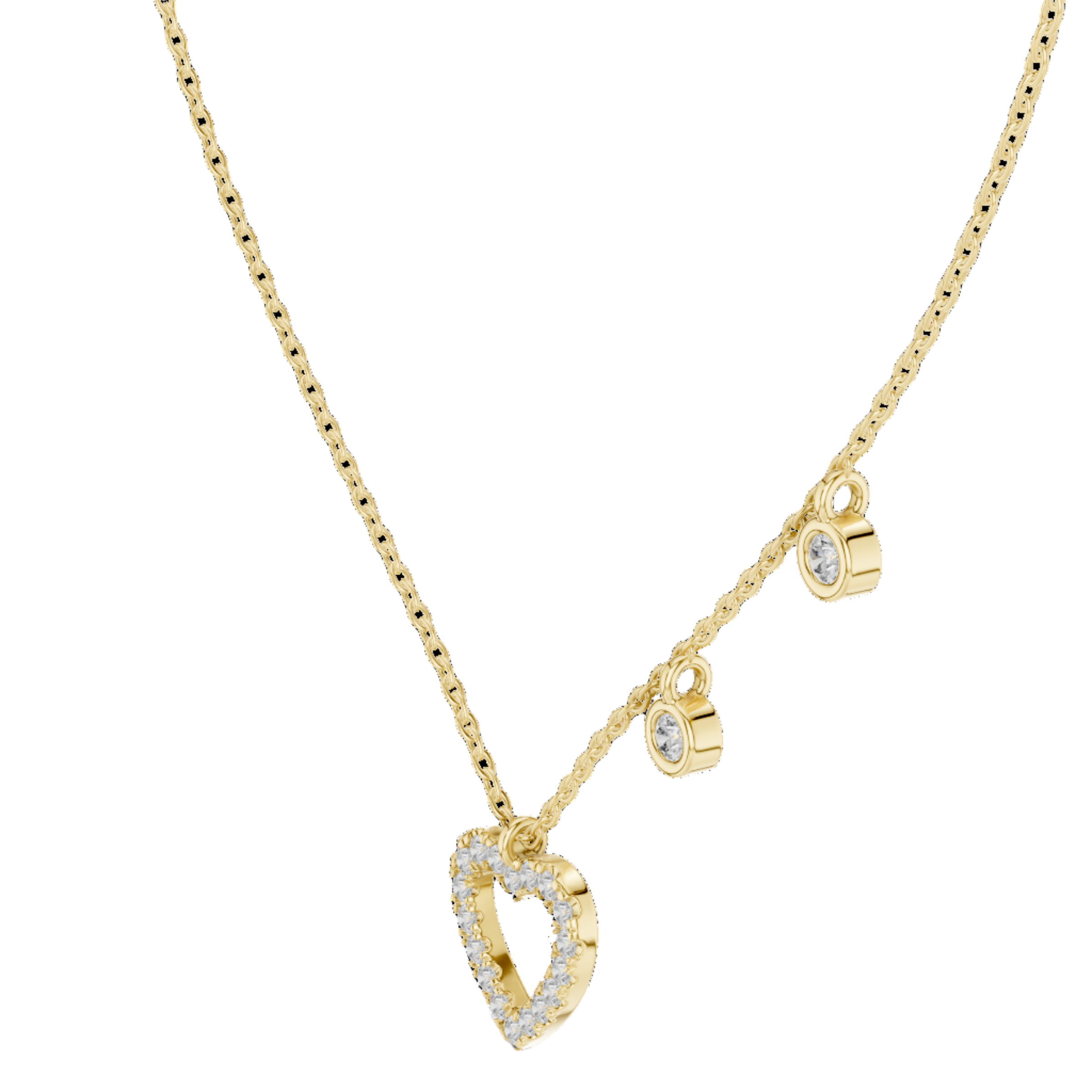 Dazzling Heartbeat Diamond Necklace