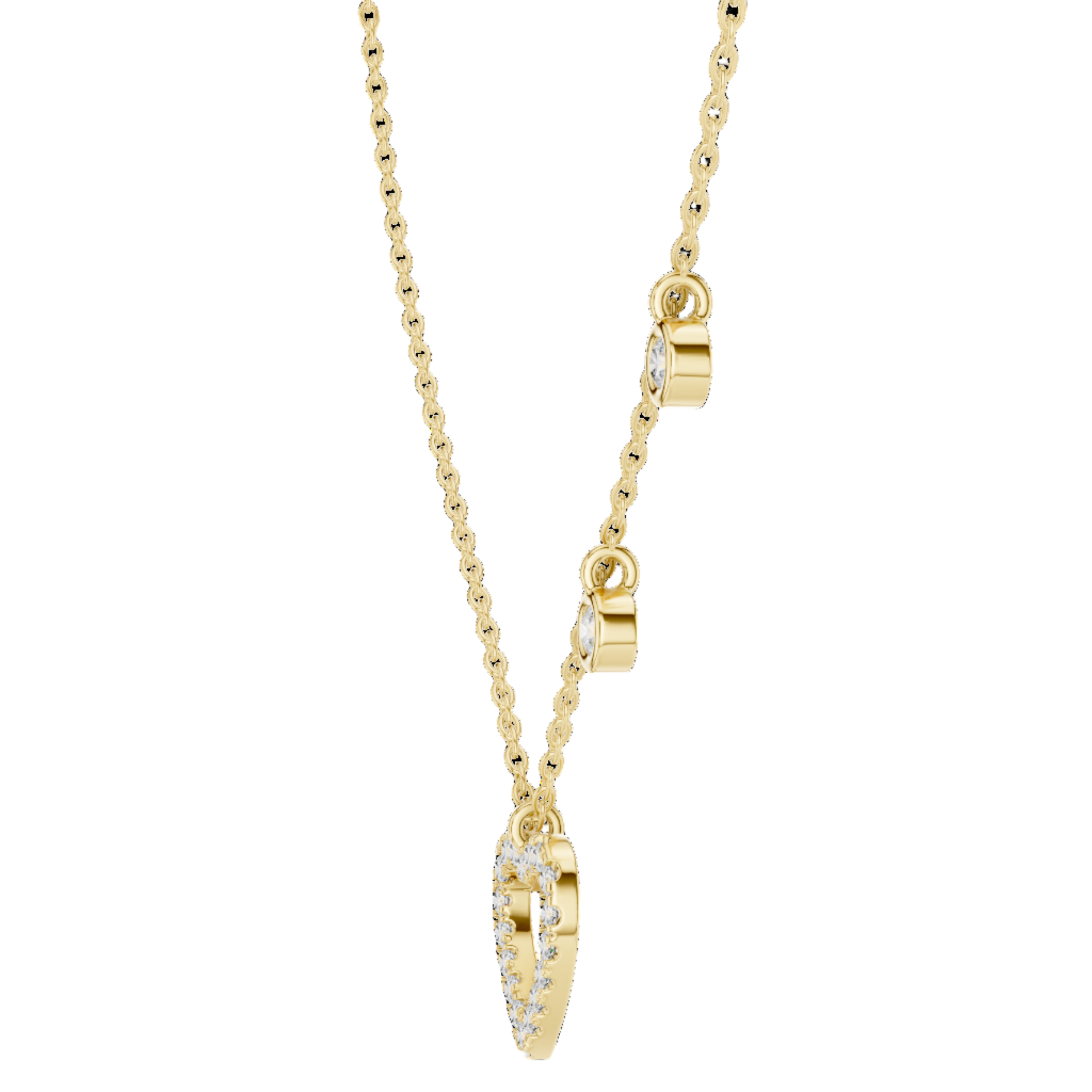 Dazzling Heartbeat Diamond Necklace