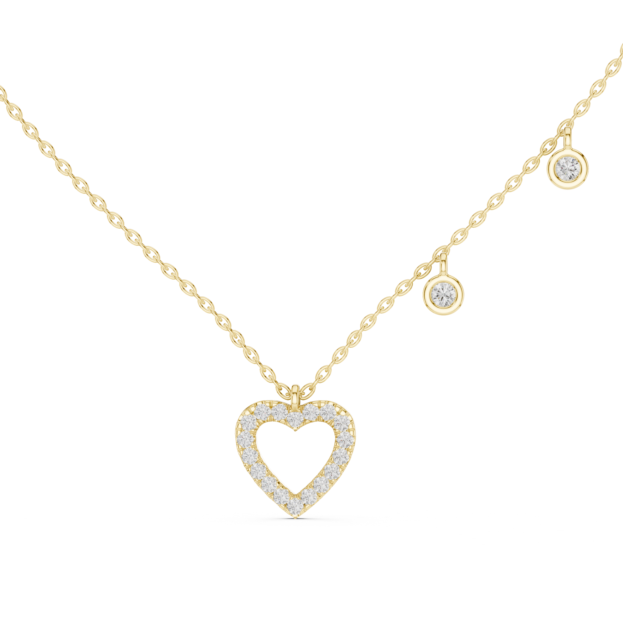 Dazzling Heartbeat Diamond Necklace