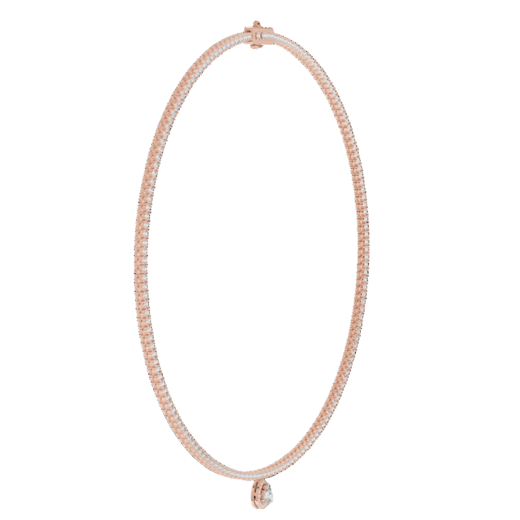 Golden Halo Teardrop Necklace