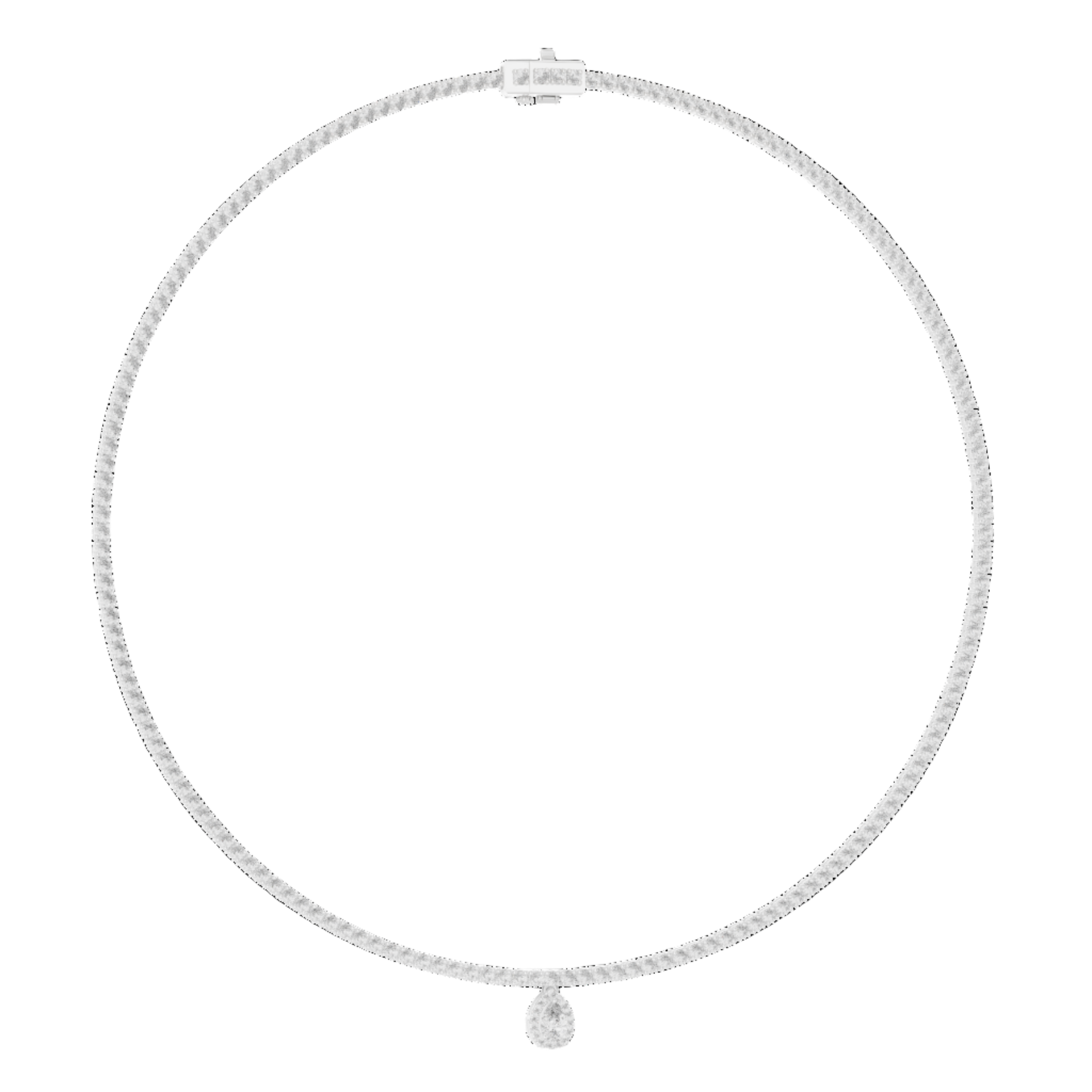 Golden Halo Teardrop Necklace