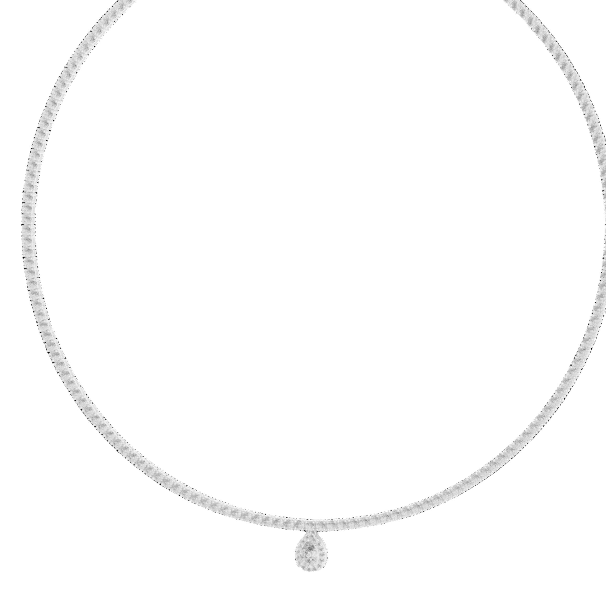 Golden Halo Teardrop Necklace