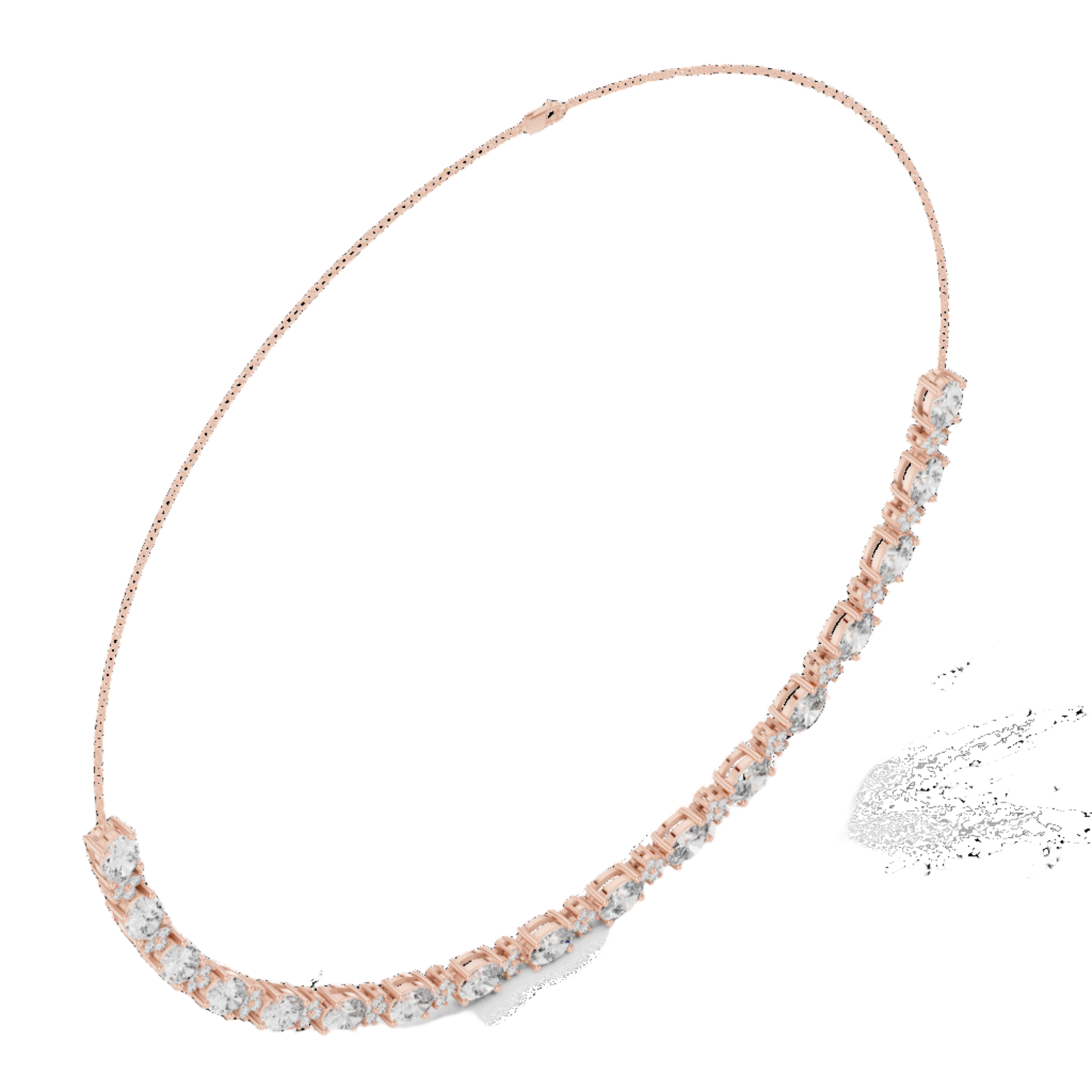 Lustrous Curve Diamond Necklace