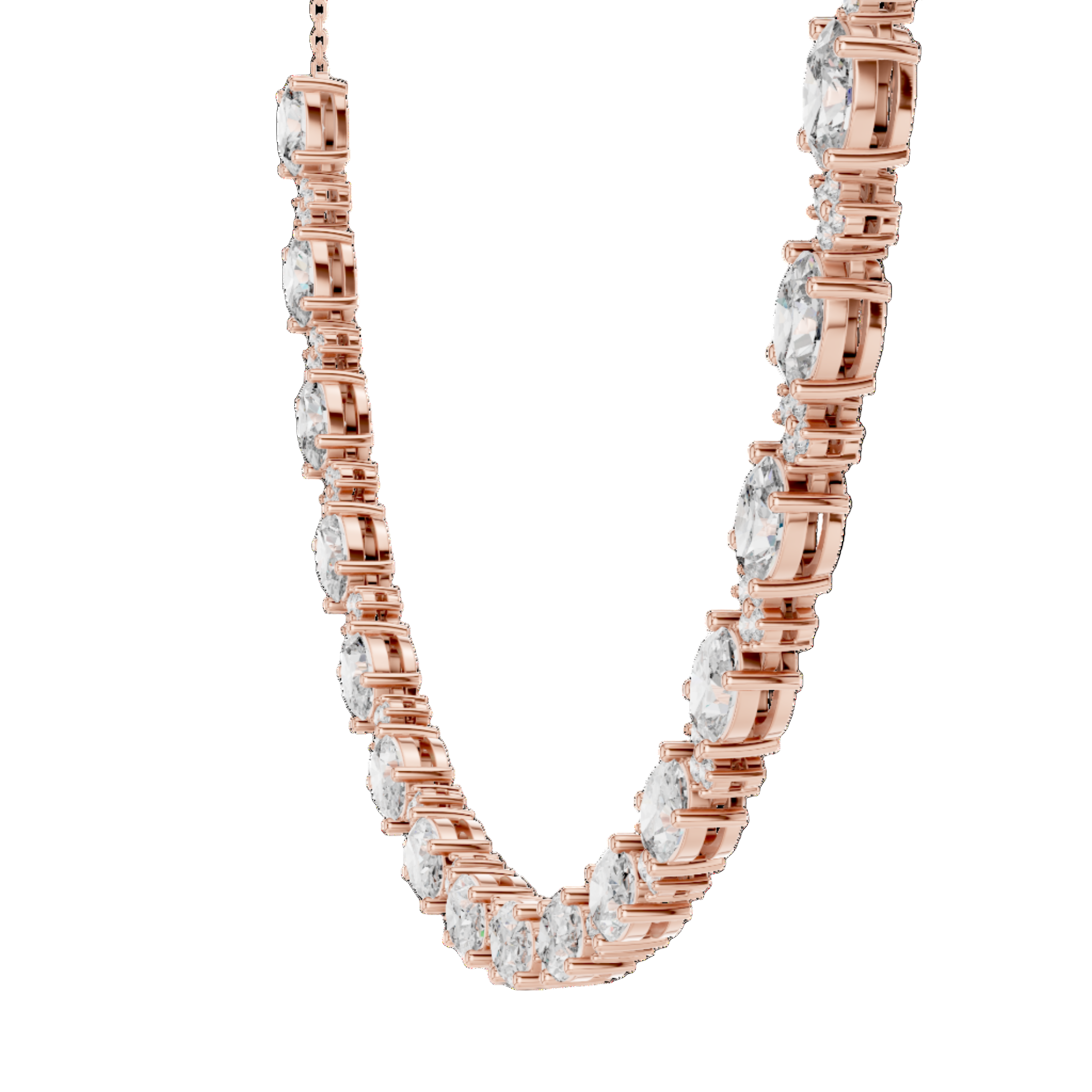 Lustrous Curve Diamond Necklace