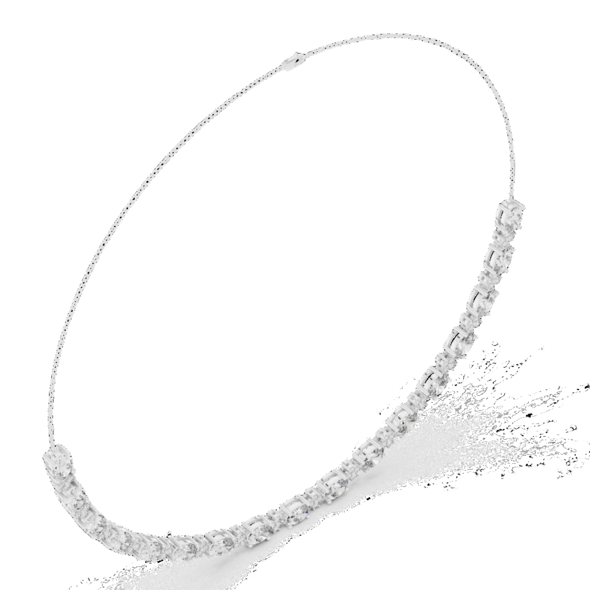 Lustrous Curve Diamond Necklace