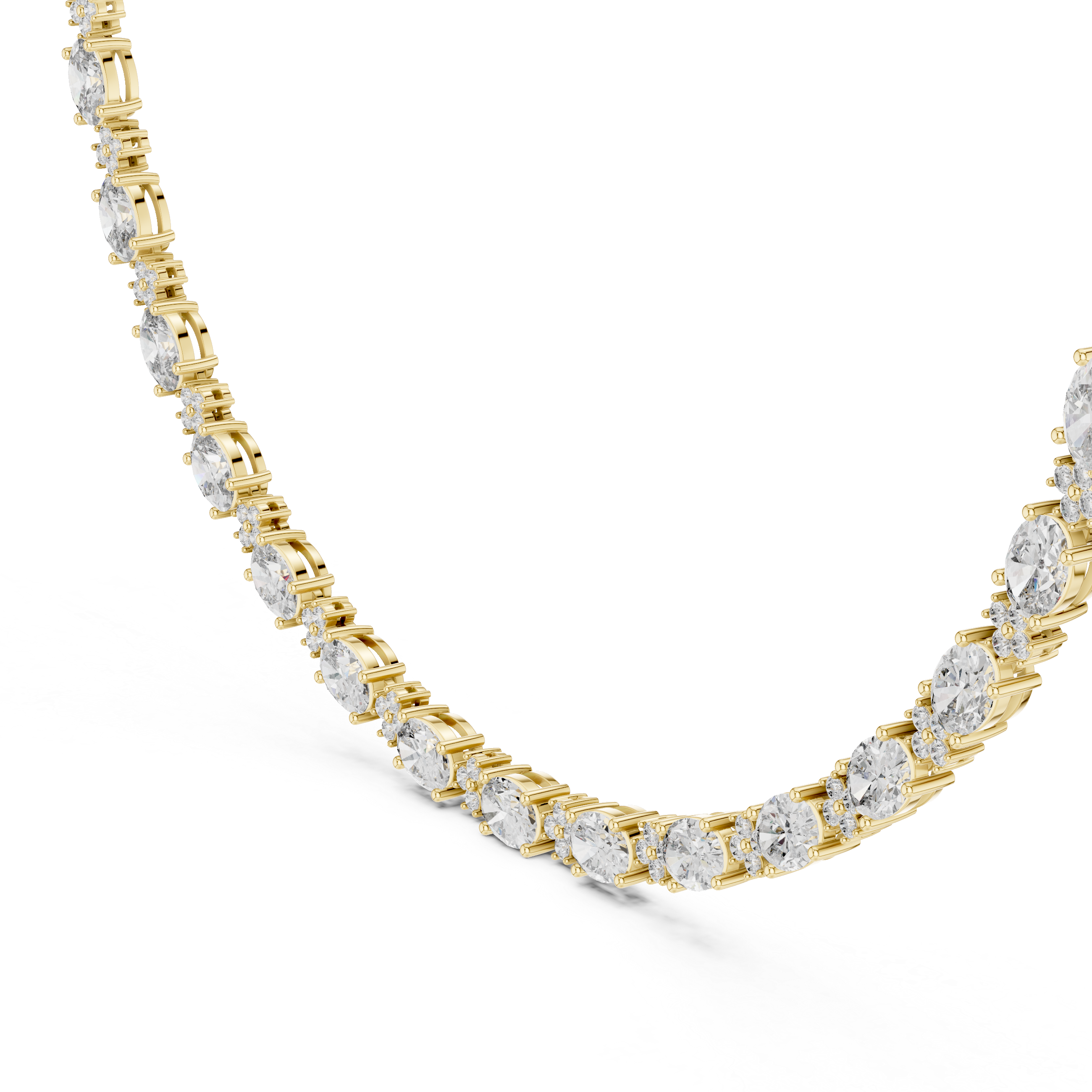 Lustrous Curve Diamond Necklace