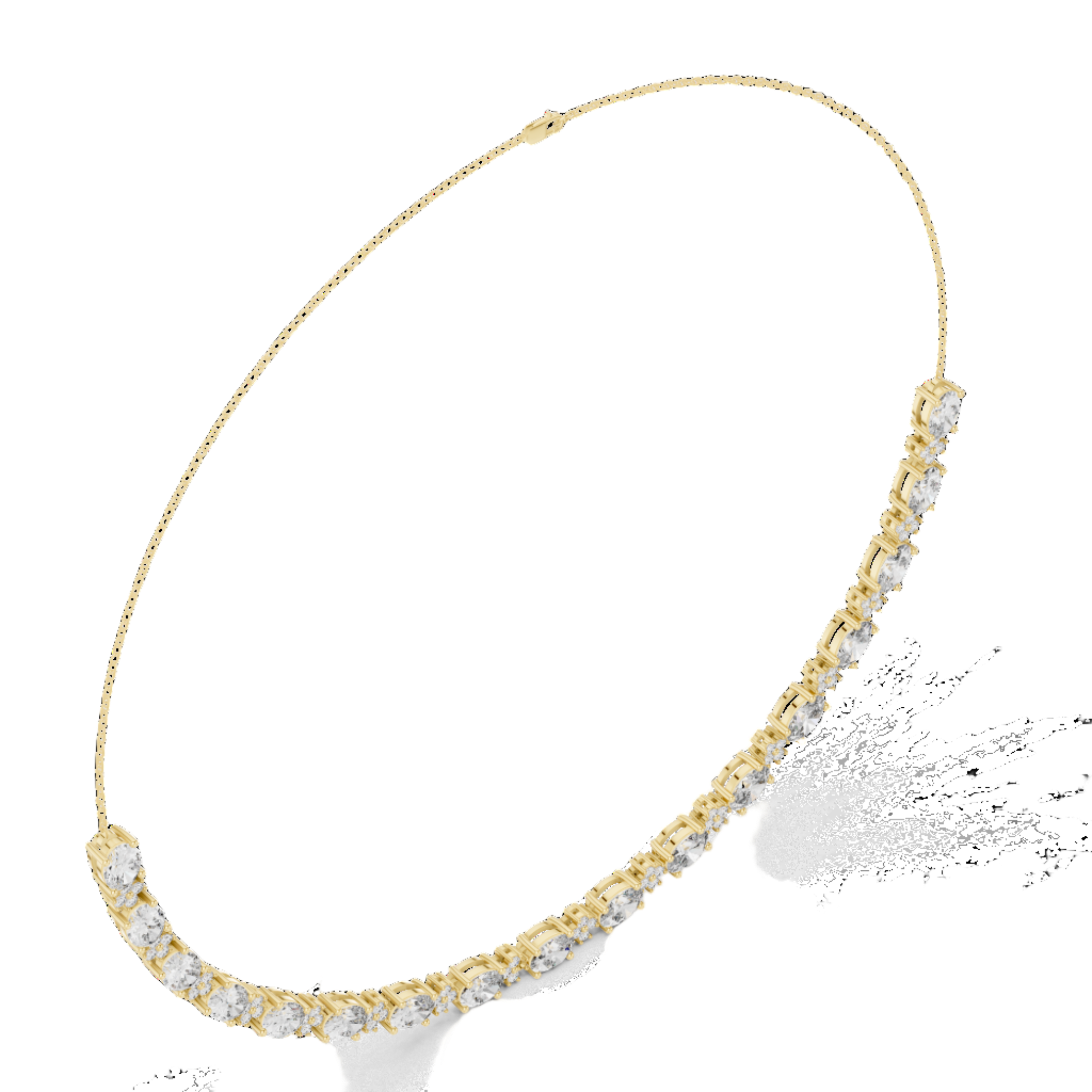 Lustrous Curve Diamond Necklace