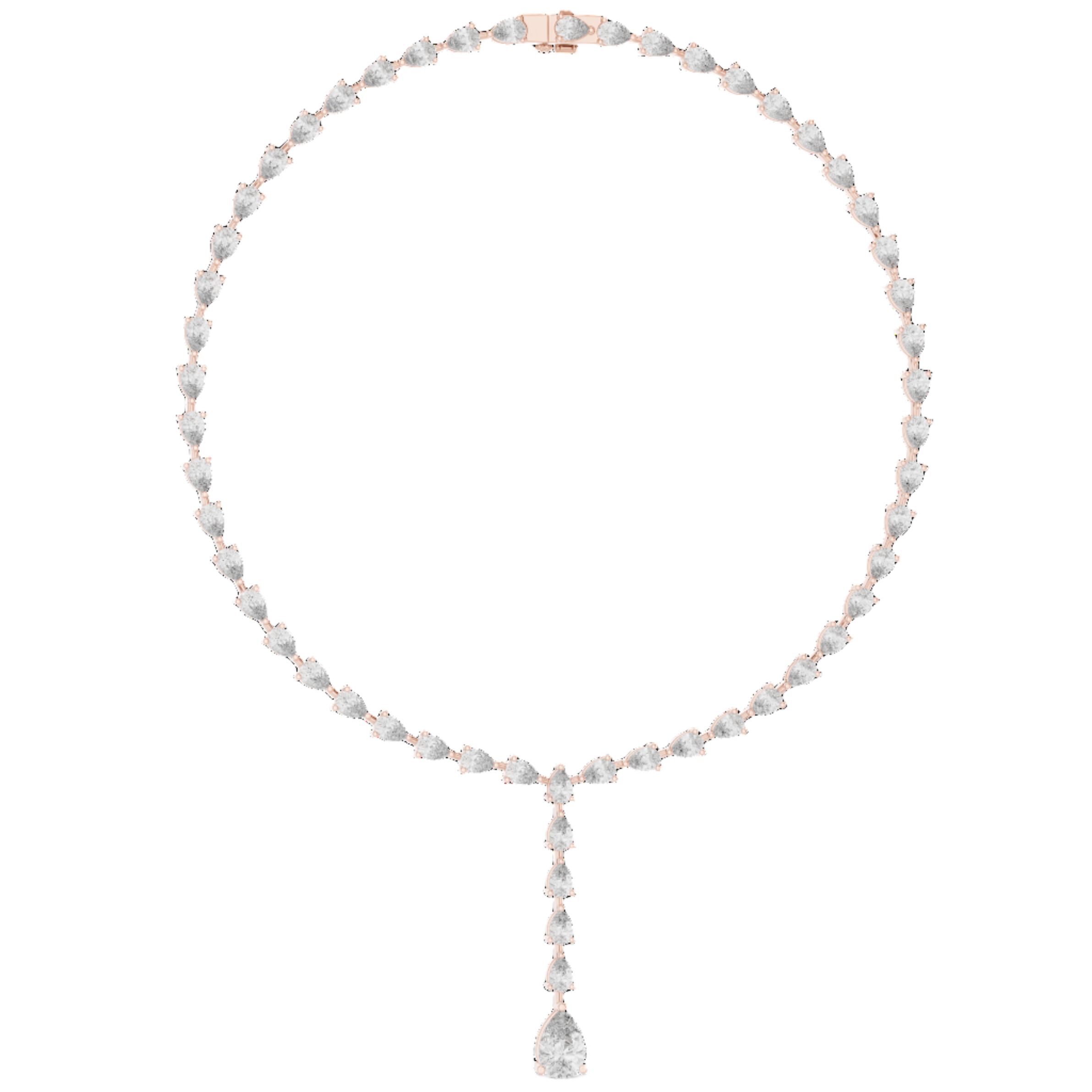 Teardrop Elegance Lariat Necklace