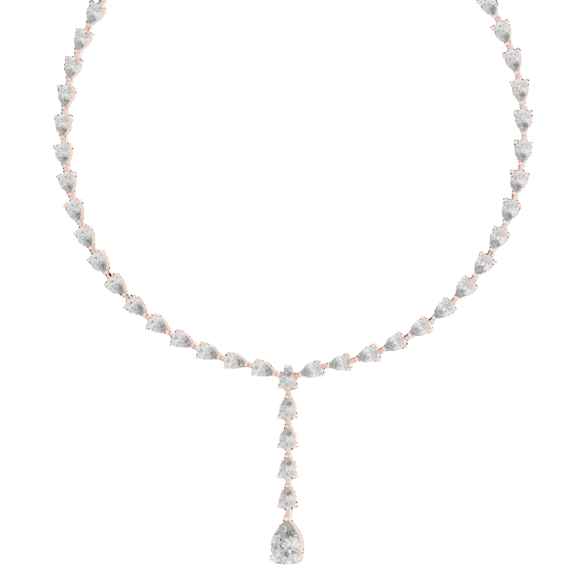 Teardrop Elegance Lariat Necklace