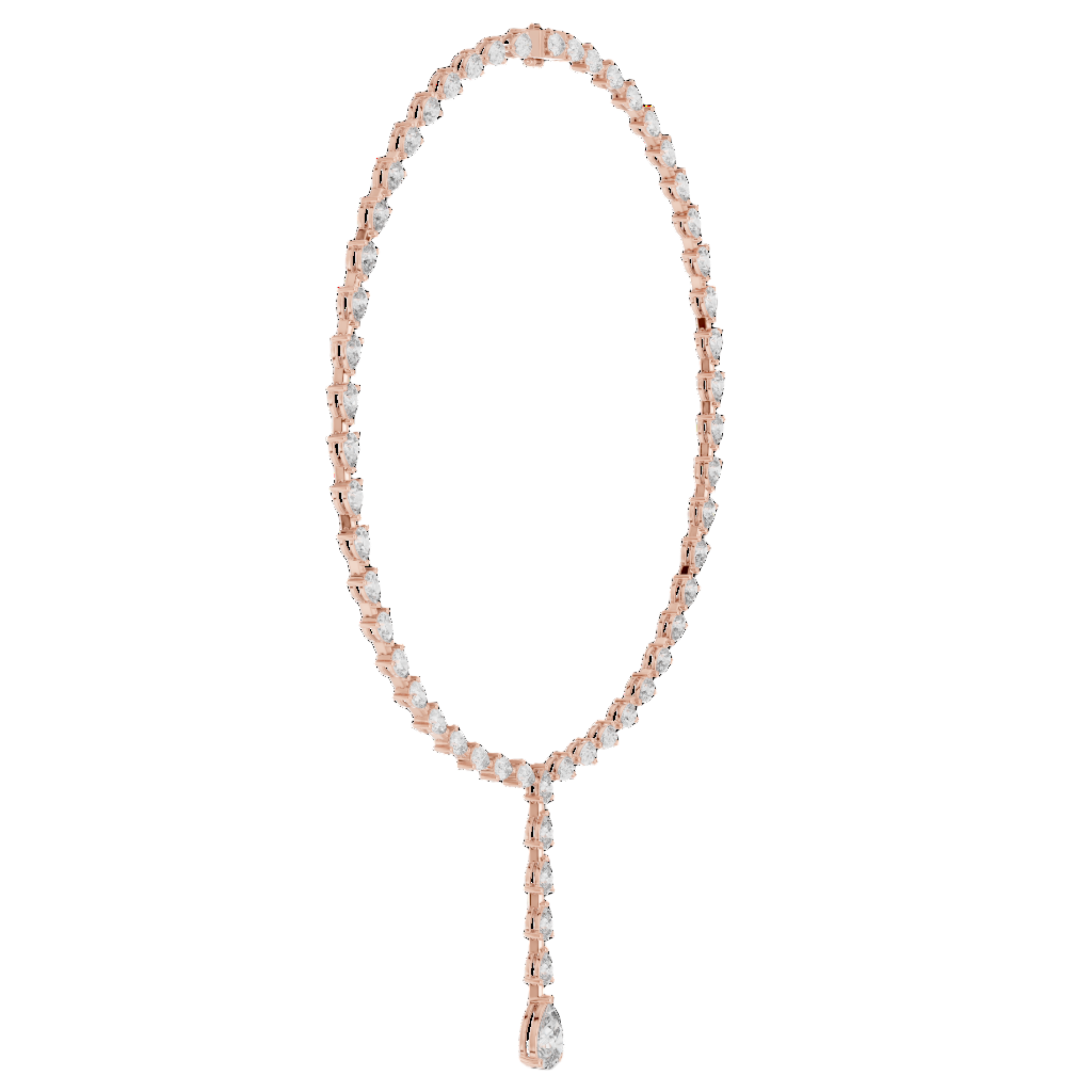 Teardrop Elegance Lariat Necklace
