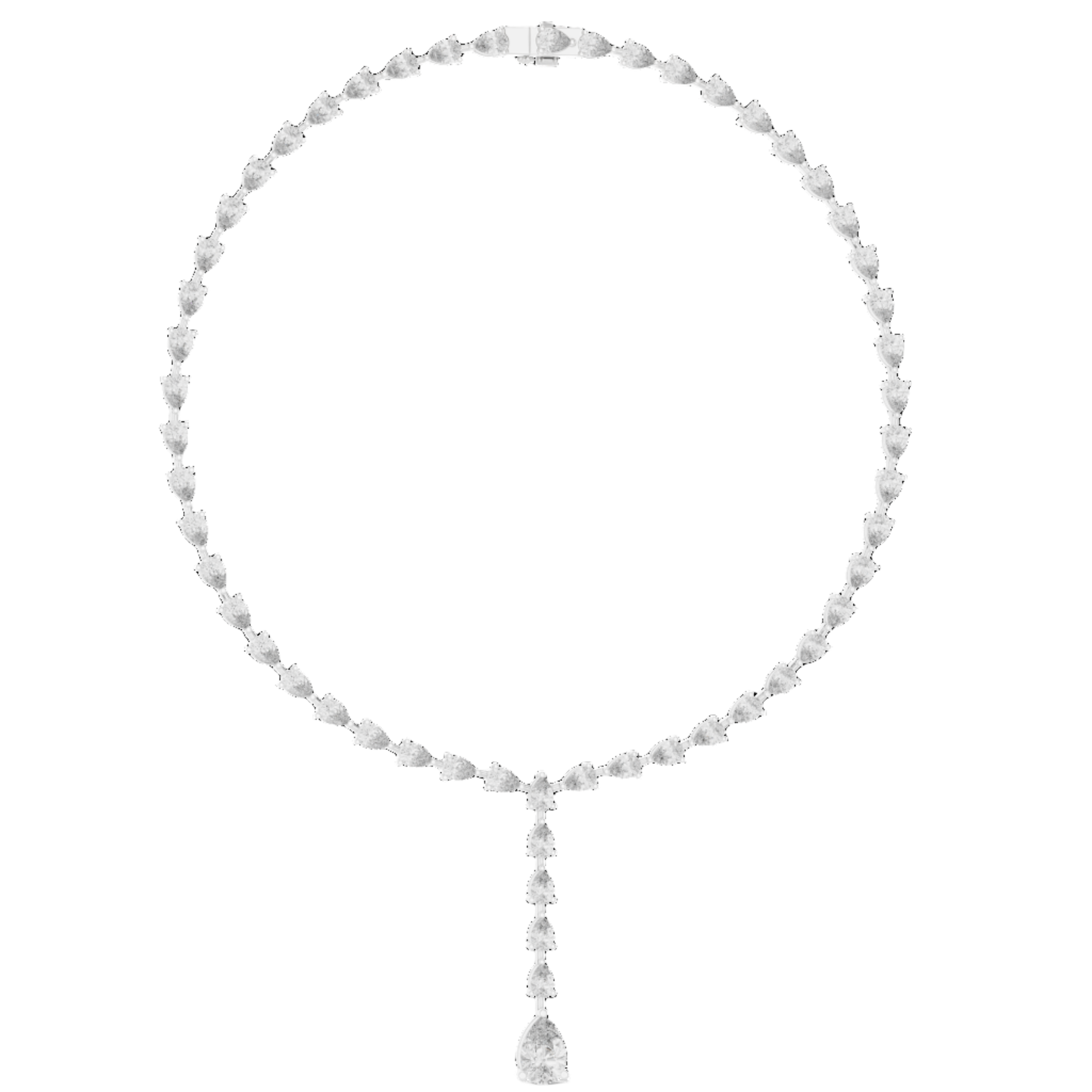 Teardrop Elegance Lariat Necklace