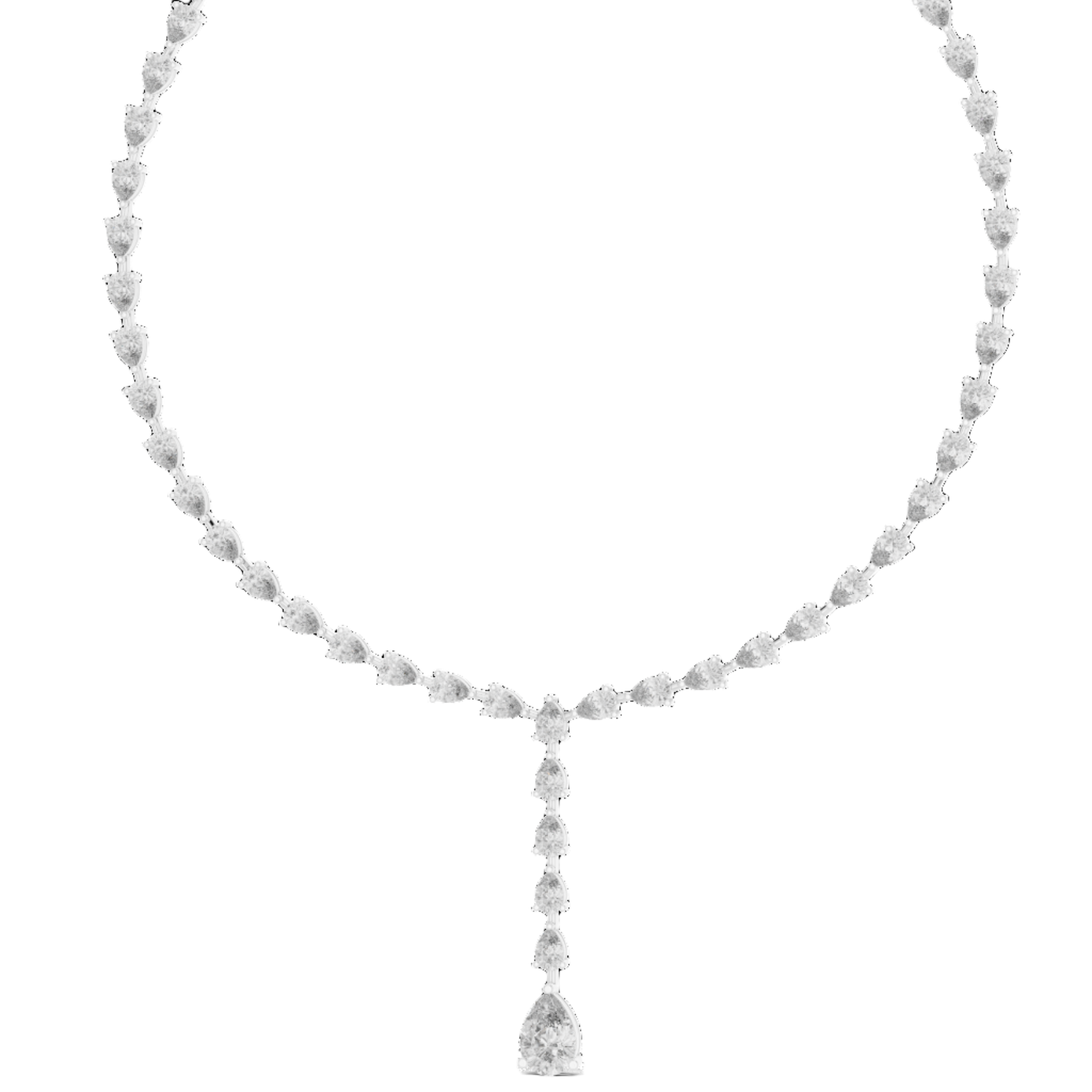 Teardrop Elegance Lariat Necklace