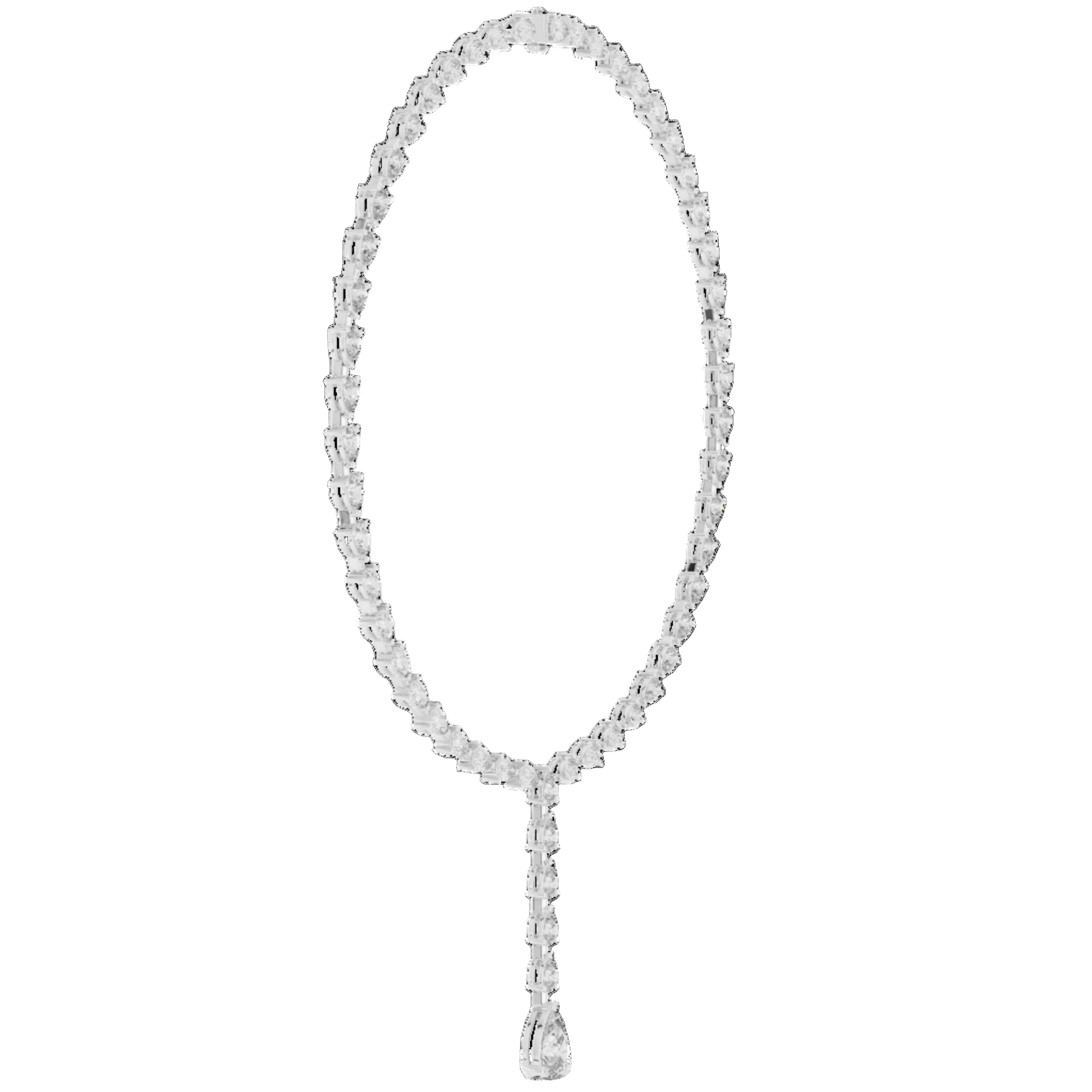 Teardrop Elegance Lariat Necklace