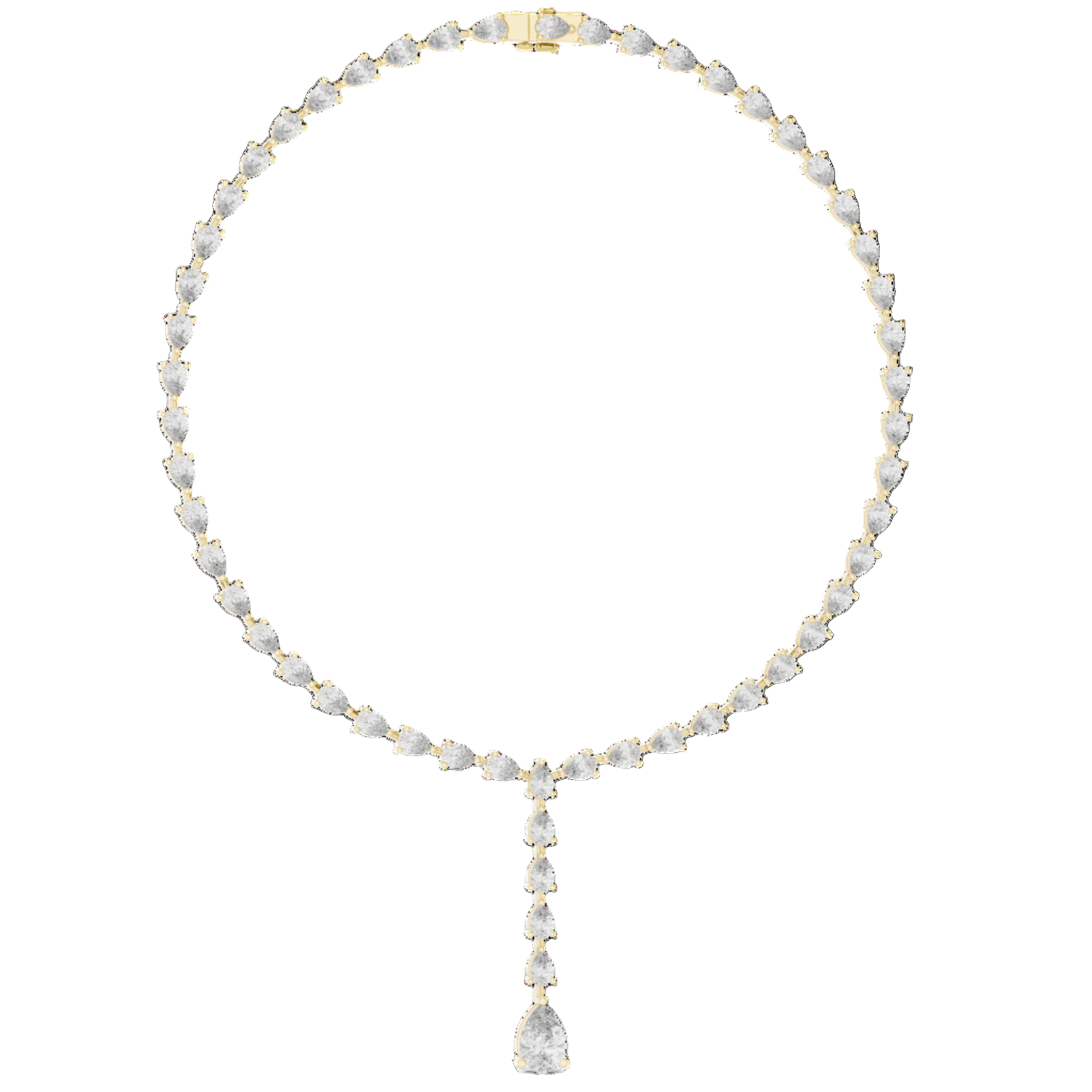 Teardrop Elegance Lariat Necklace