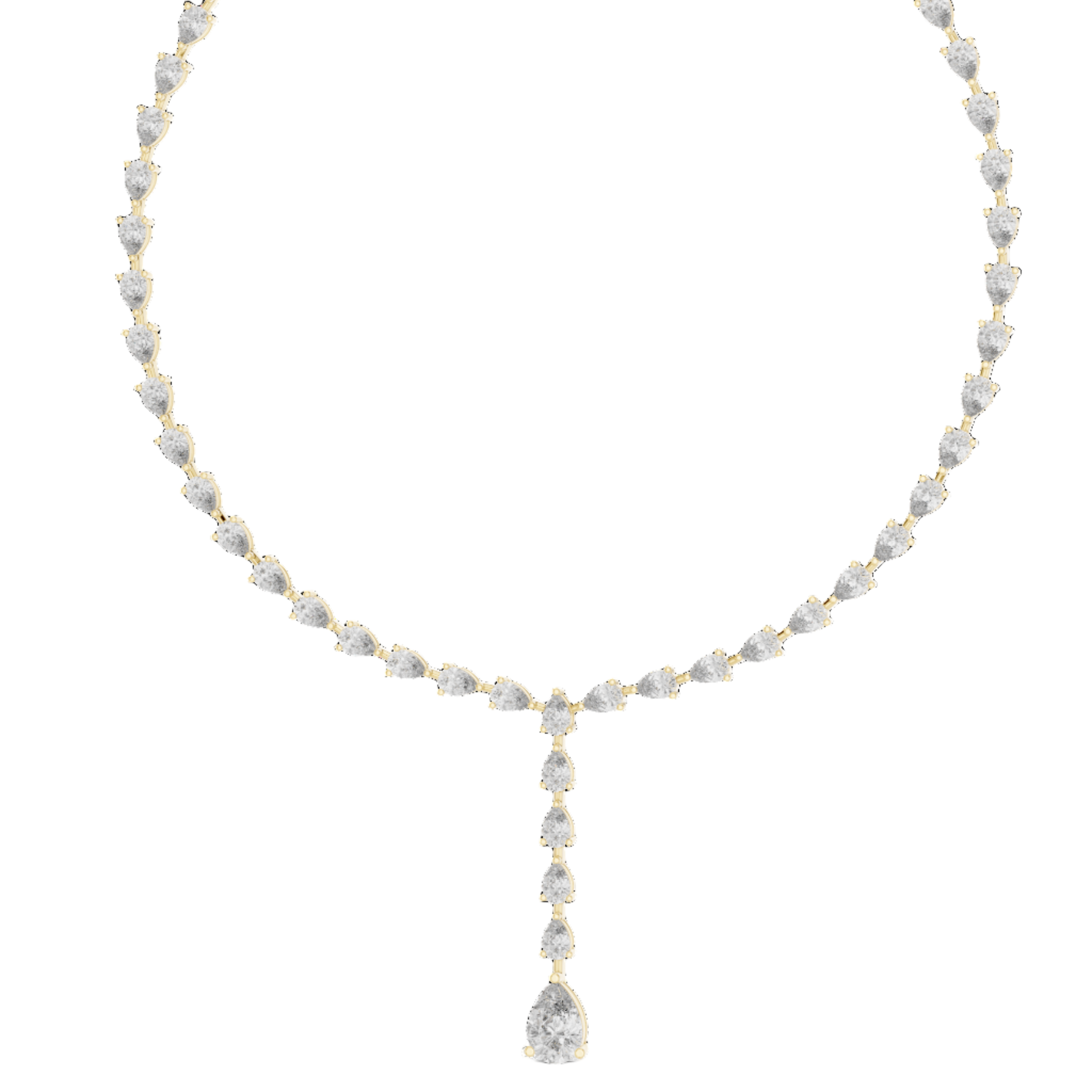 Teardrop Elegance Lariat Necklace