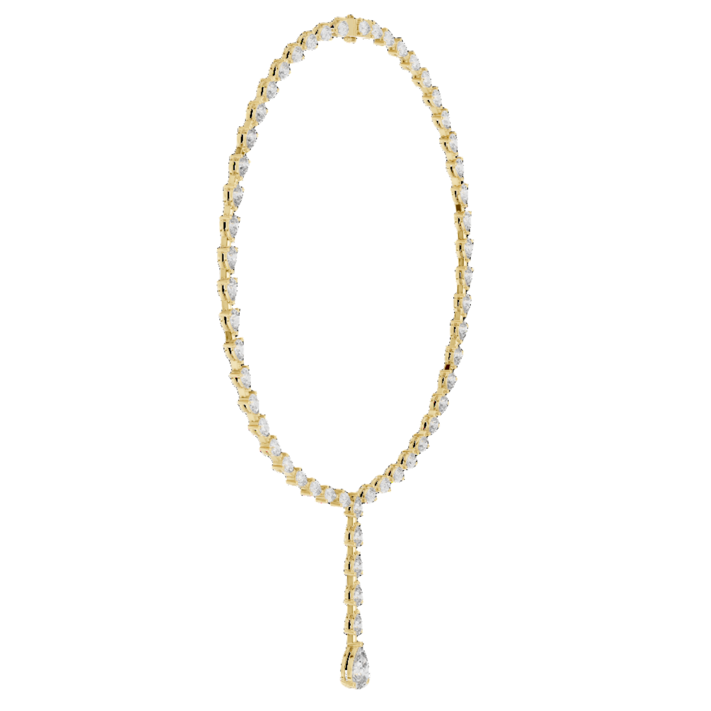 Teardrop Elegance Lariat Necklace