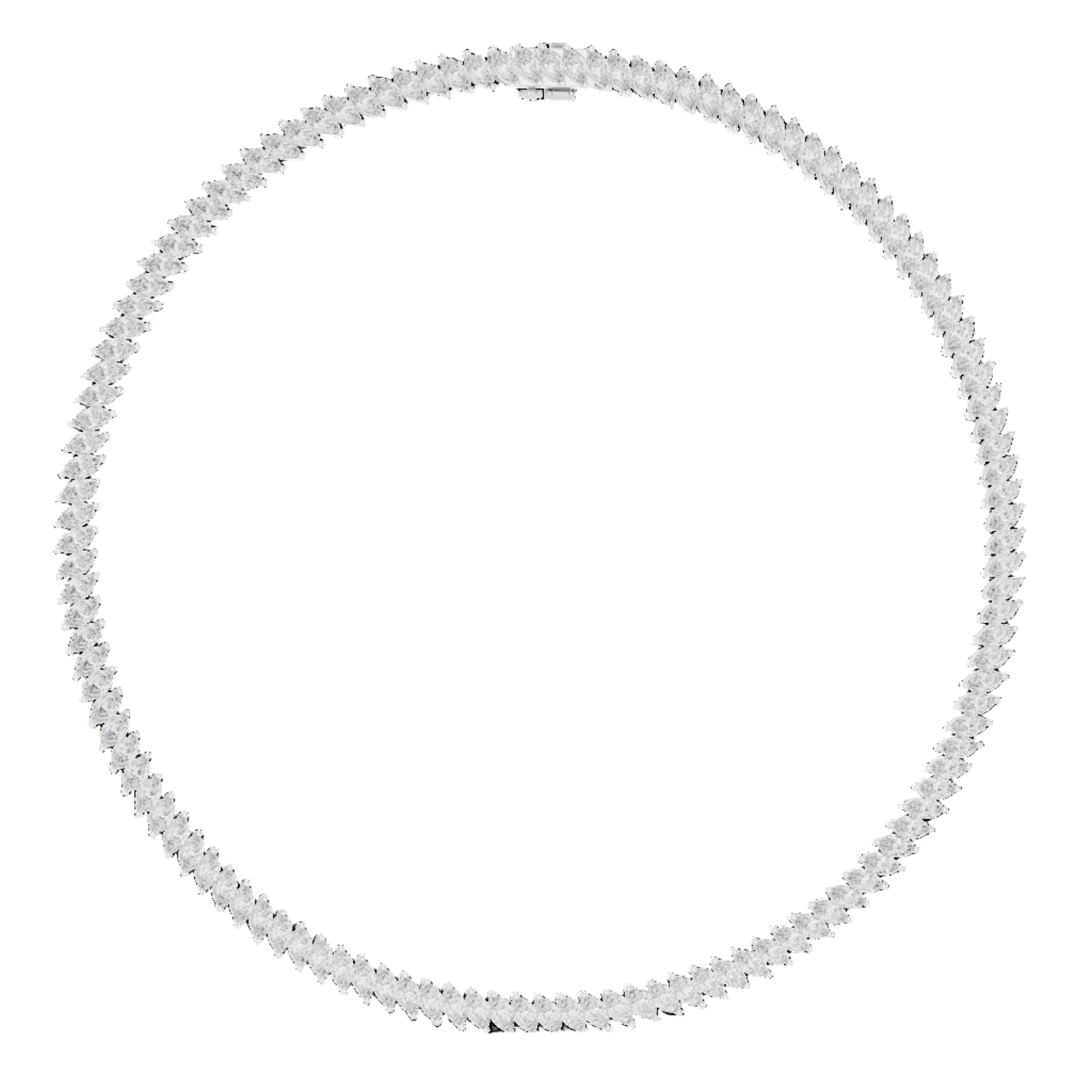Eternal Flame Diamond Collar Necklace