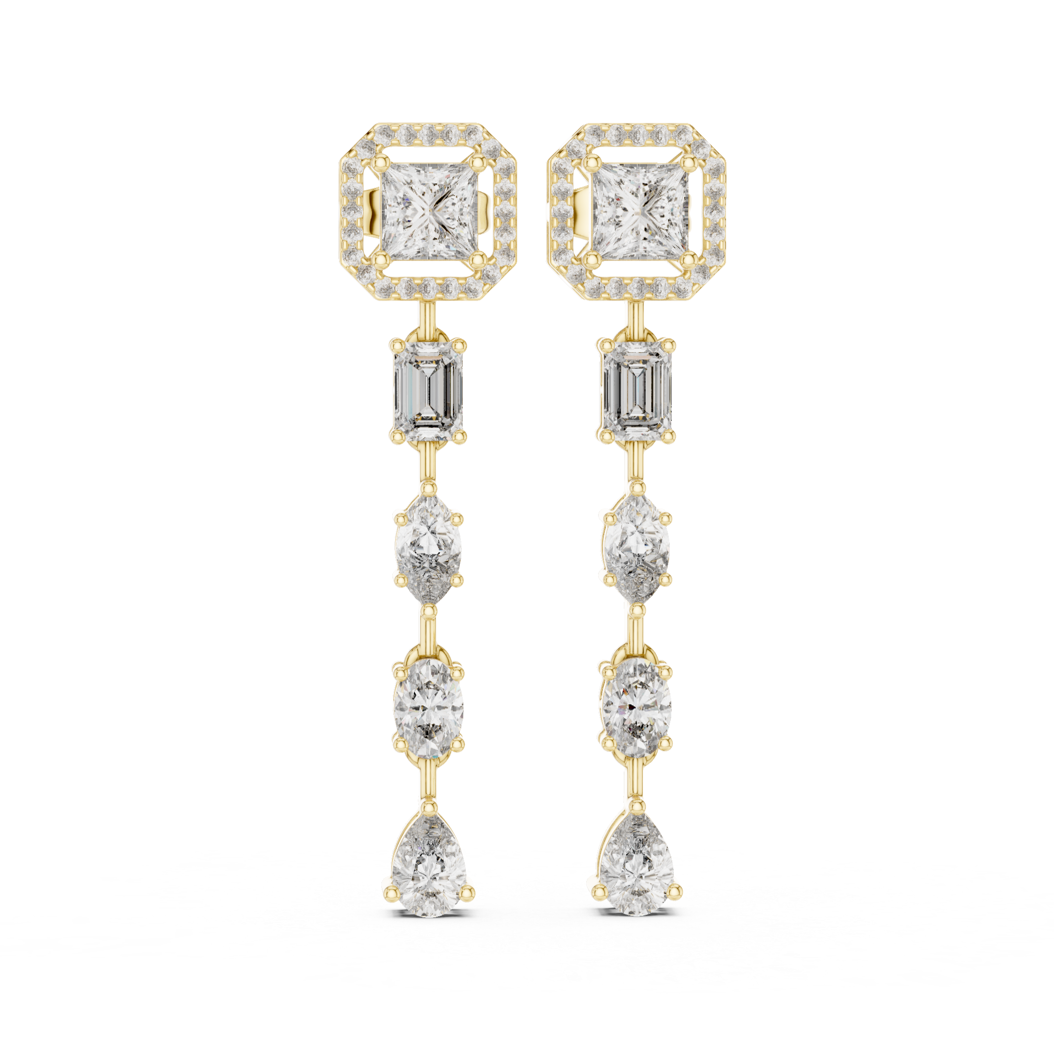 Radiant Grace Mixed-Cut Danglers