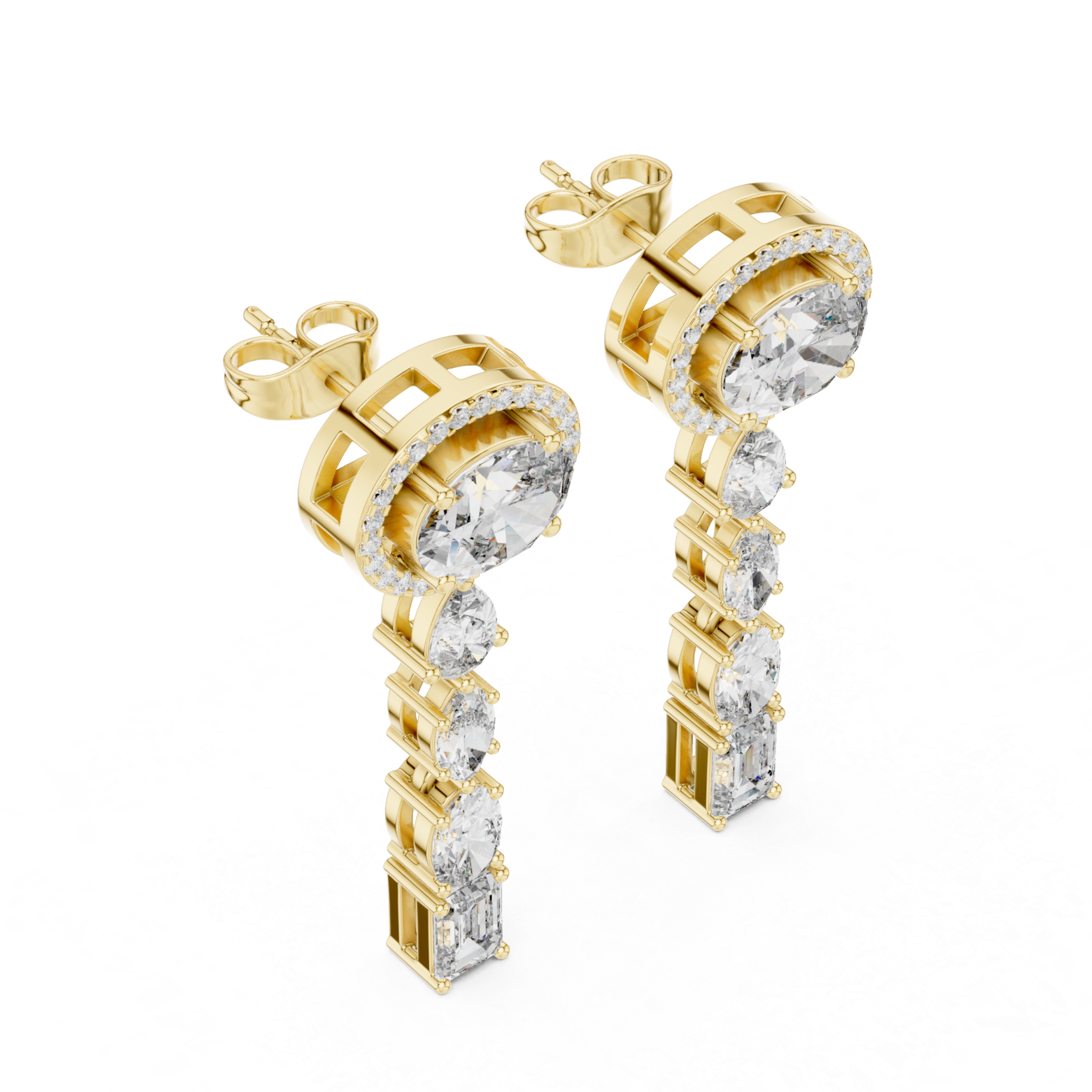 Oval Radiance Diamond Drops