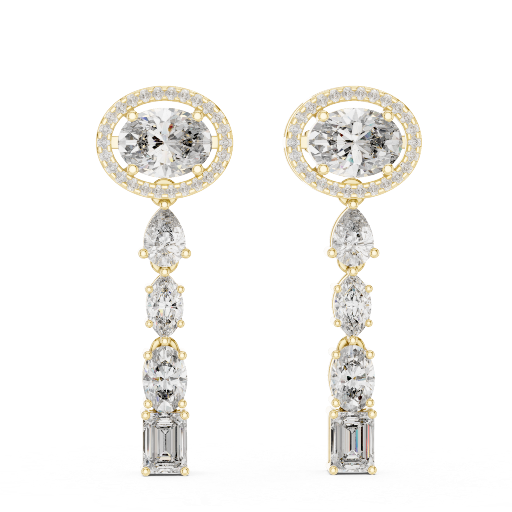 Oval Radiance Diamond Drops