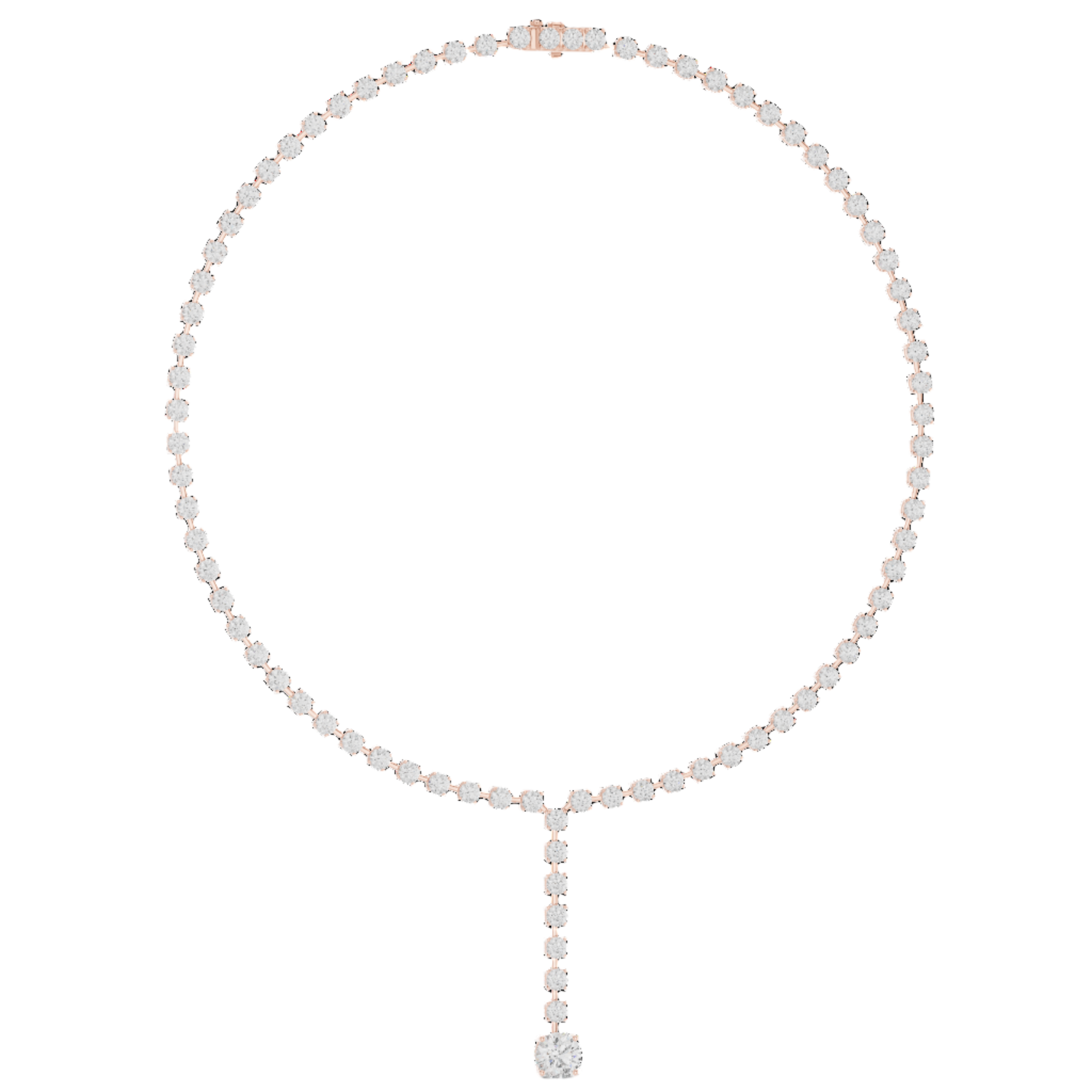 Radiant Tear Diamond Necklace