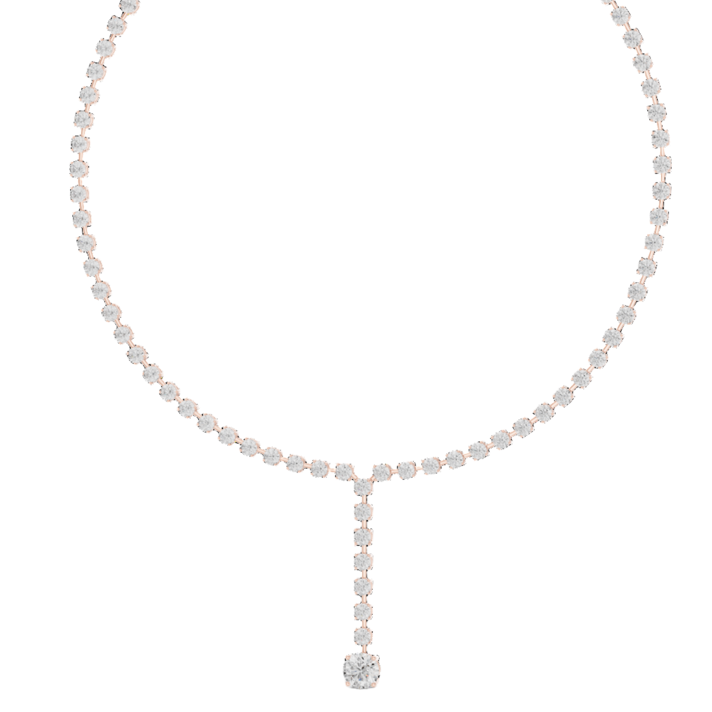 Radiant Tear Diamond Necklace