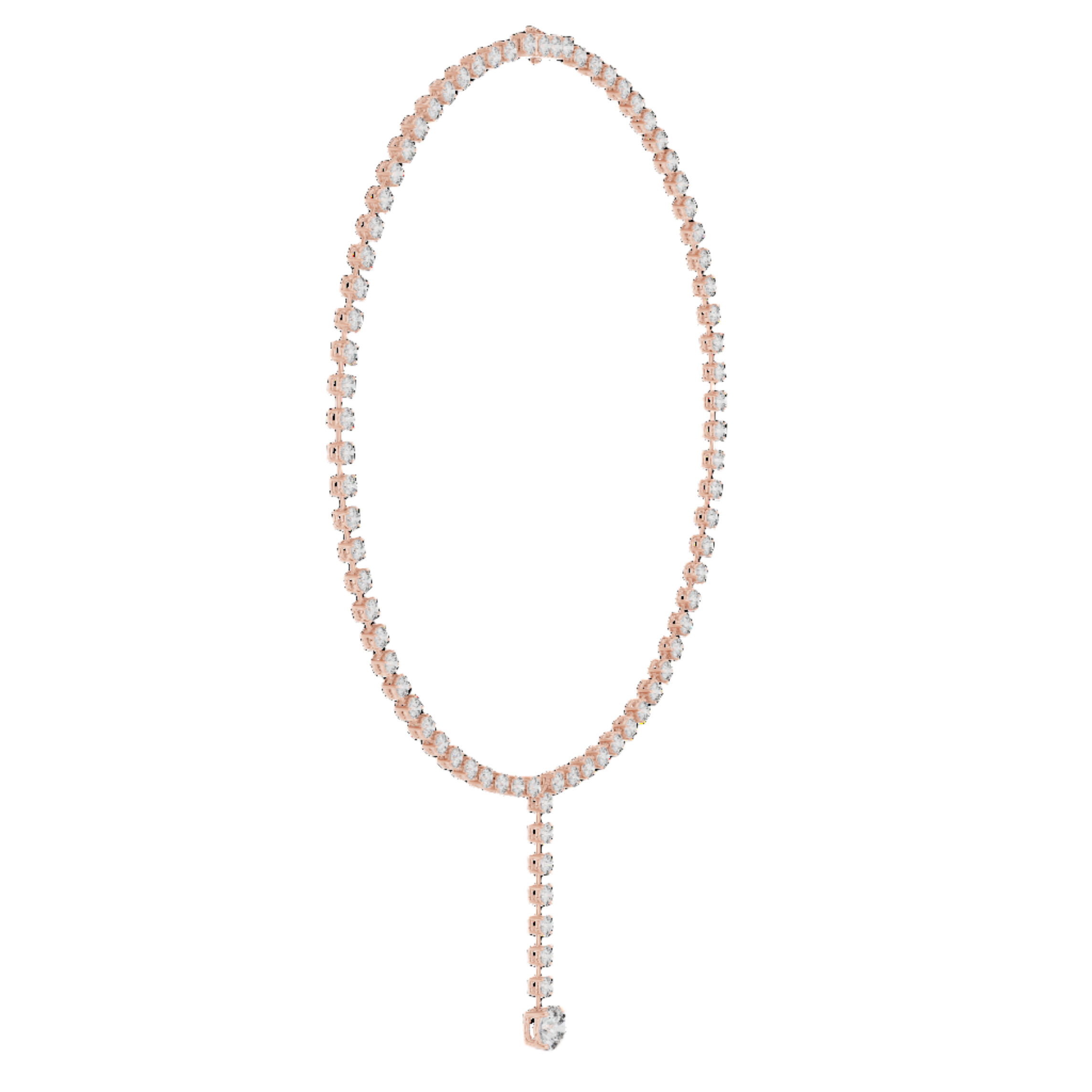 Radiant Tear Diamond Necklace